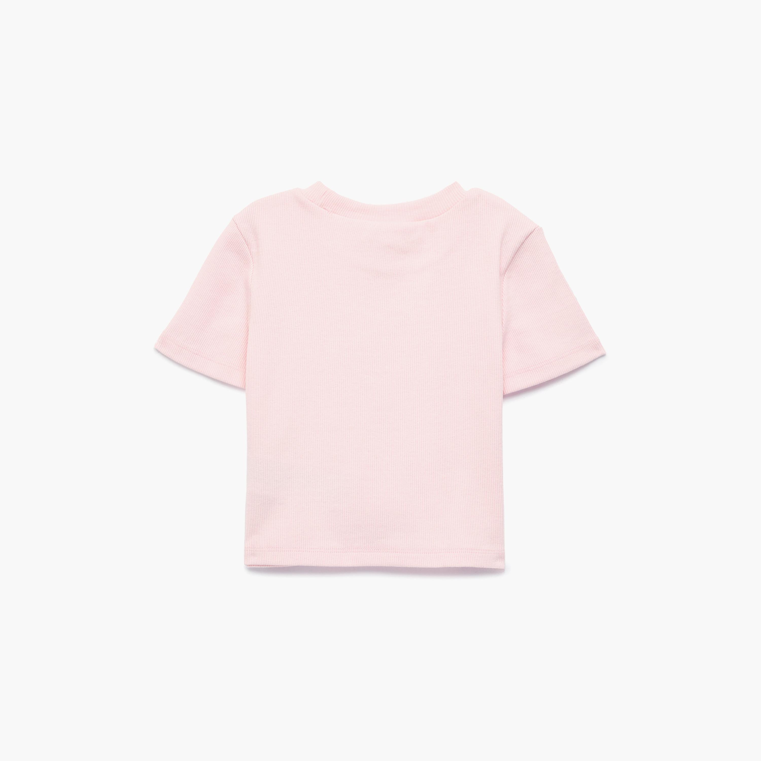 Koton Short Sleeves Embroidered T-Shirt-girls-clothing-tshirts-image-2