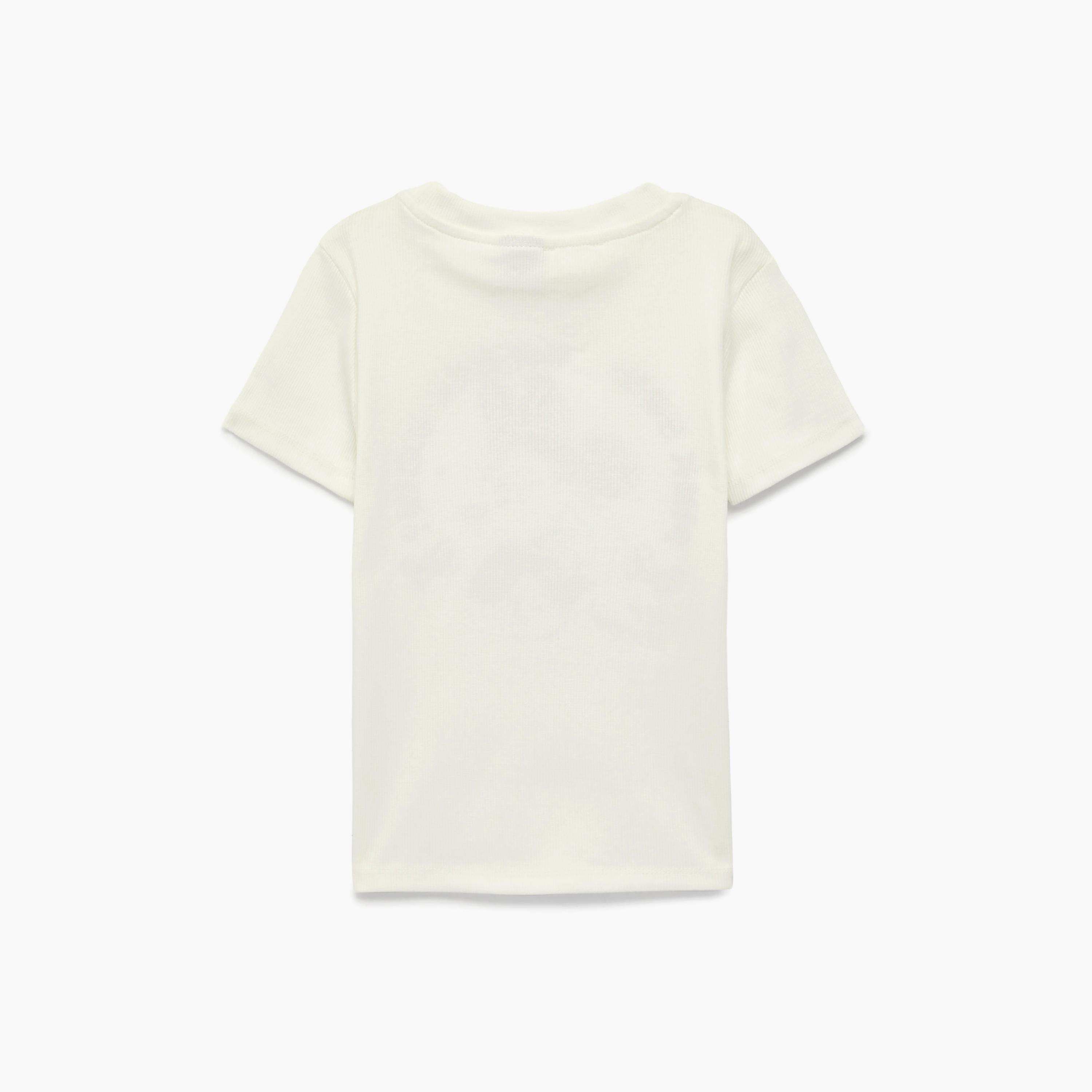 تي شيرت بتطريز "ميني ماوس" وأكمام قصيرة من كوتون-girls-clothing-tshirts-image-2