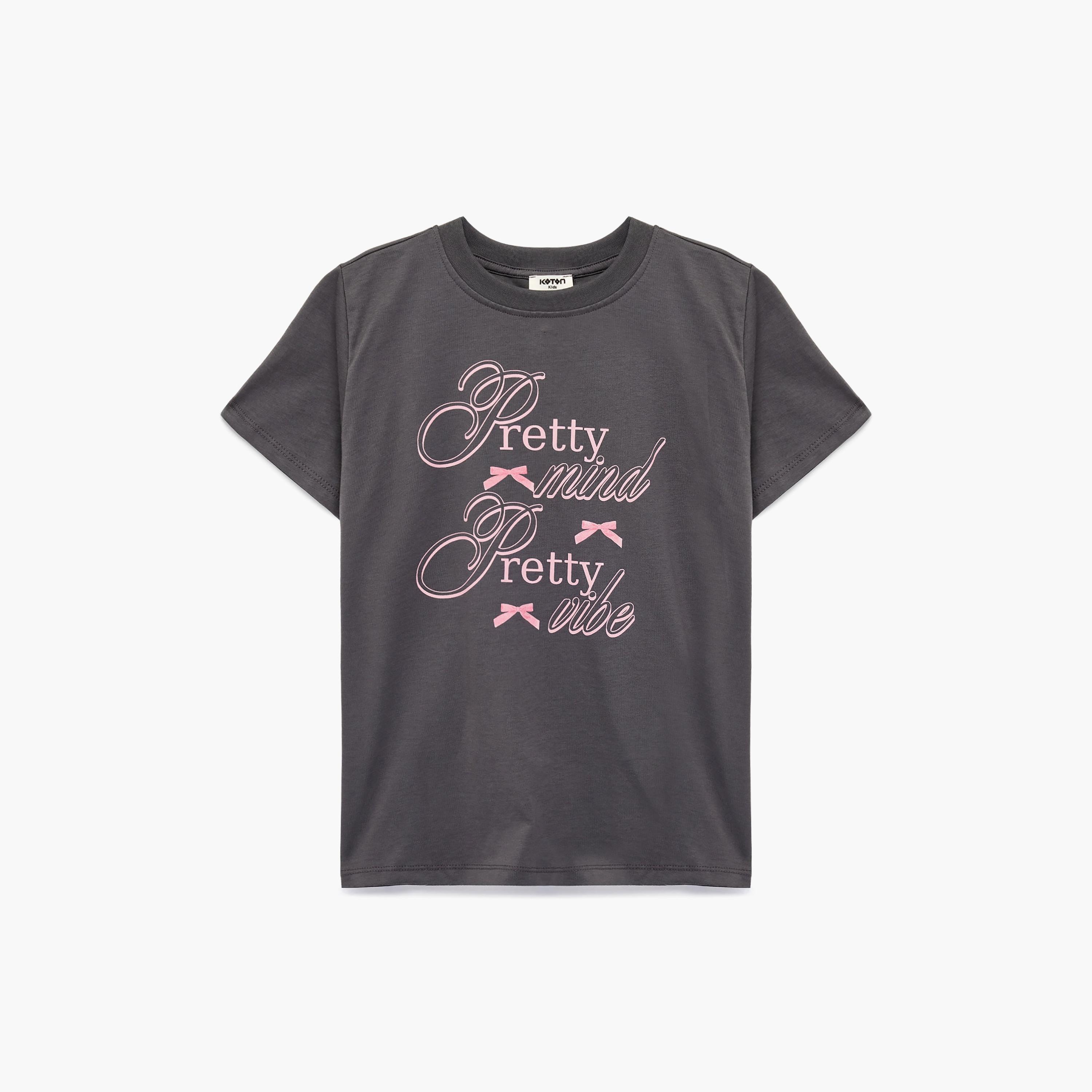 Koton Short Sleeves Printed T-Shirt-girls-clothing-tshirts-image-1