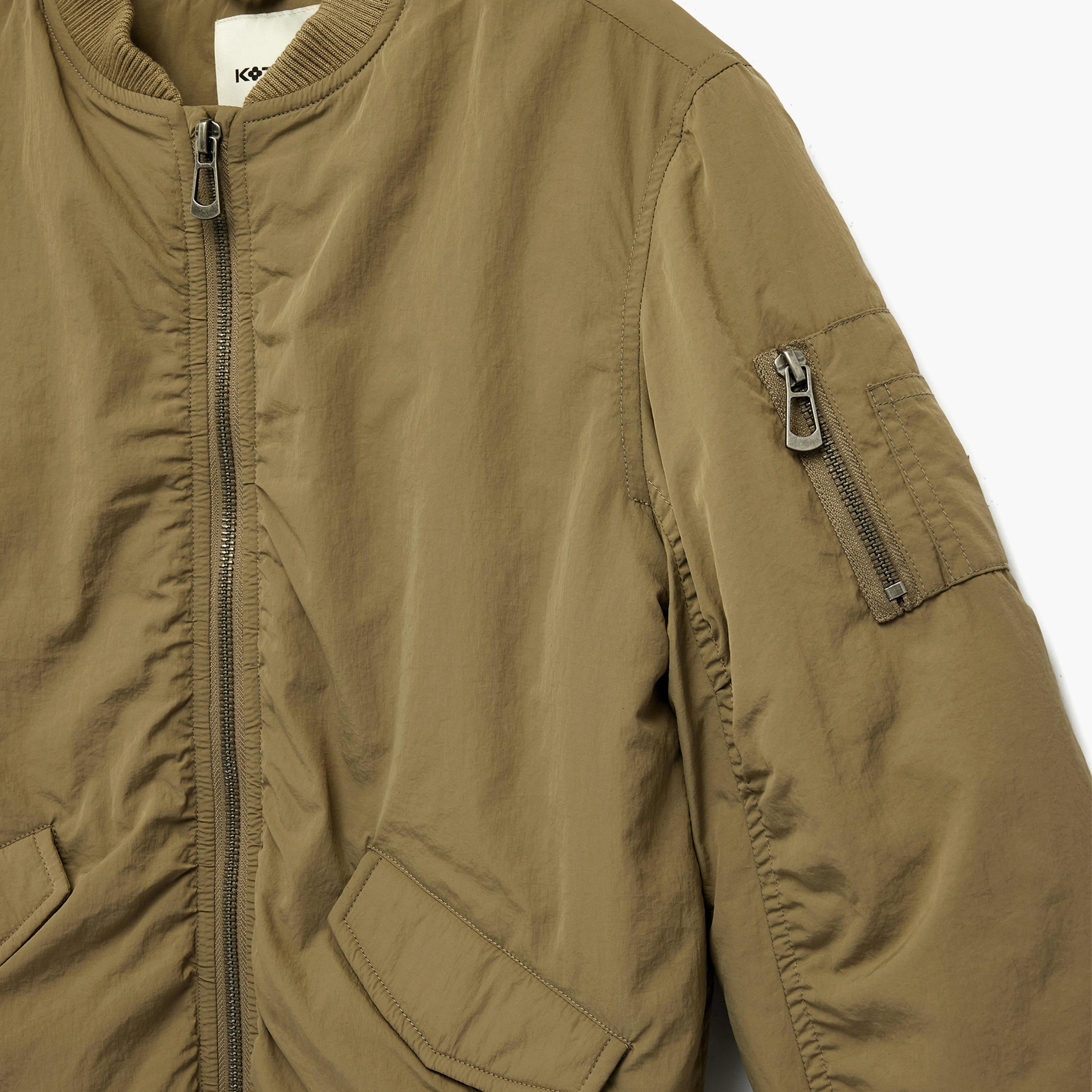 جاكيت "بومبر" بأكمام طويلة من كوتون-girls-clothing-jacketsandcoats-image-3