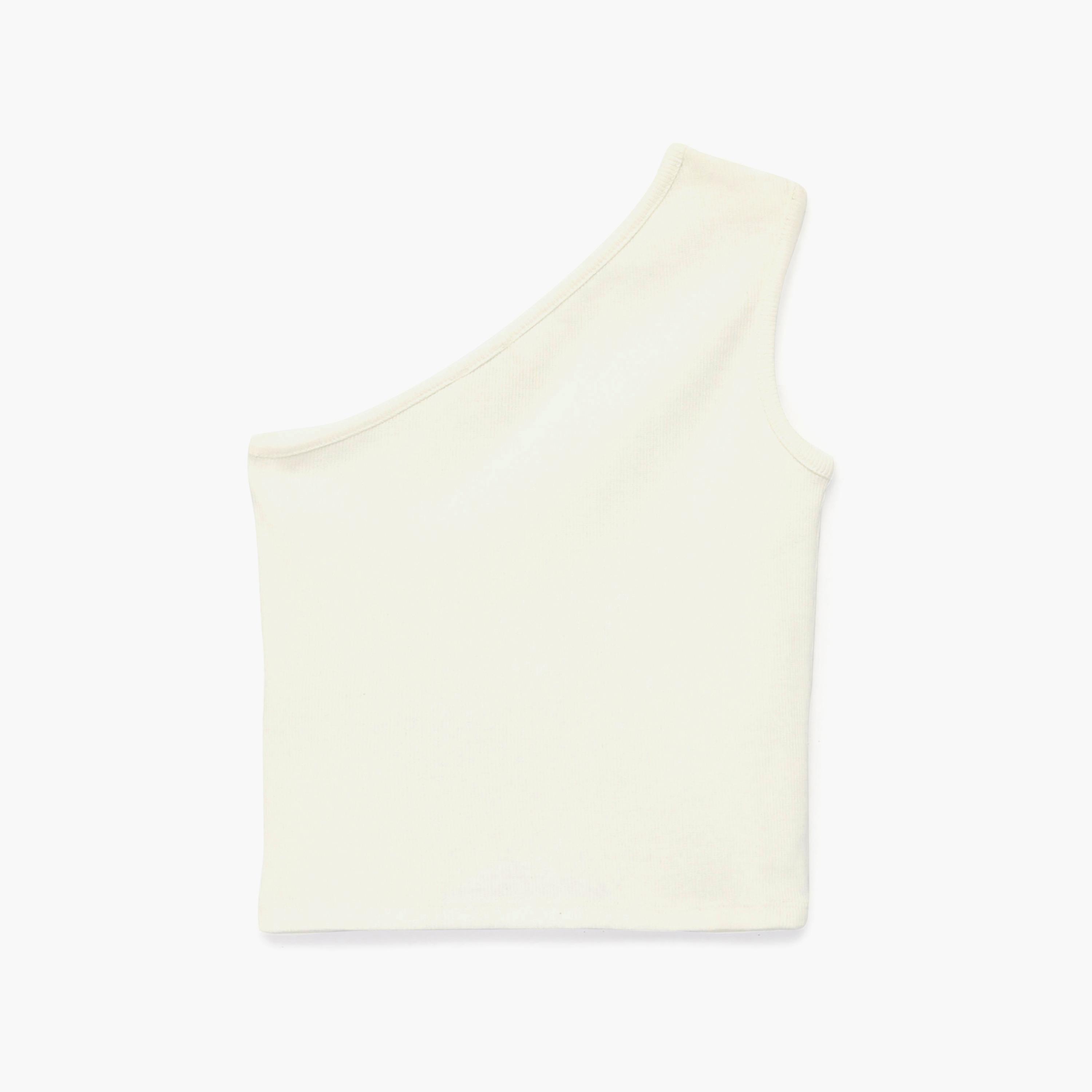 توب سادة بكتف واحد "وان شولدر" وبدون أكمام من كوتون-girls-clothing-blousesandshirts-image-2
