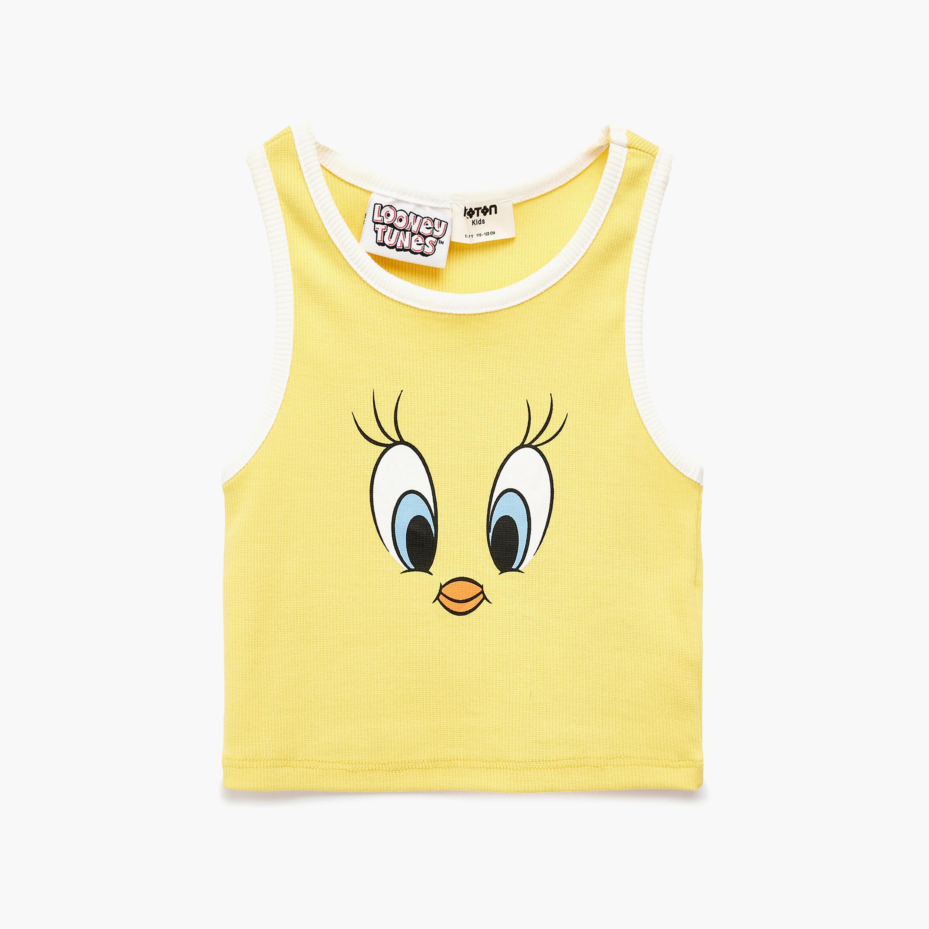 Koton Sleeveless Printed Crew Neck Tank Top-girls-clothing-blousesandshirts-image-1