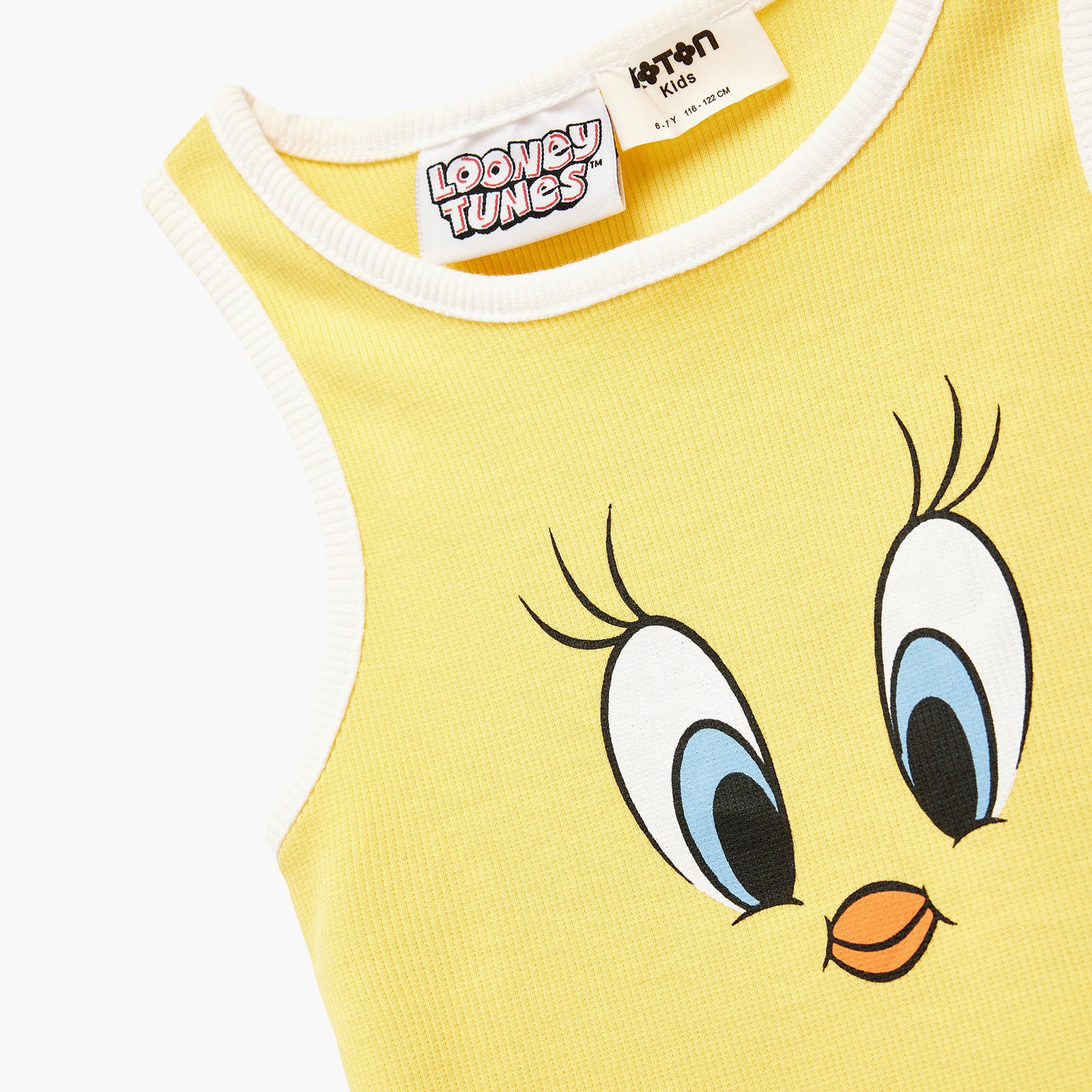 Koton Sleeveless Printed Crew Neck Tank Top-girls-clothing-blousesandshirts-image-3