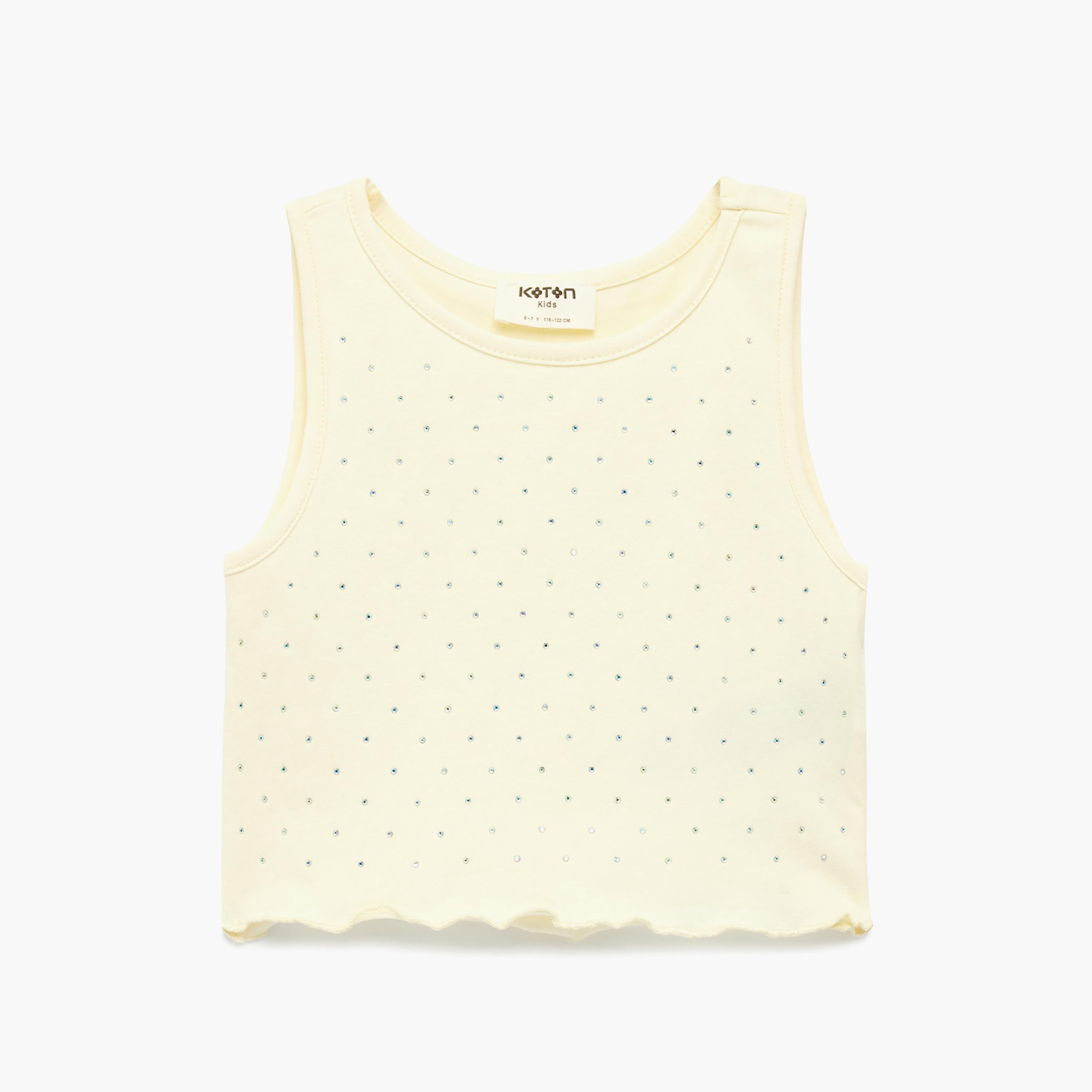 Koton Sleeveless Crew Neck Top-girls-clothing-blousesandshirts-image-1