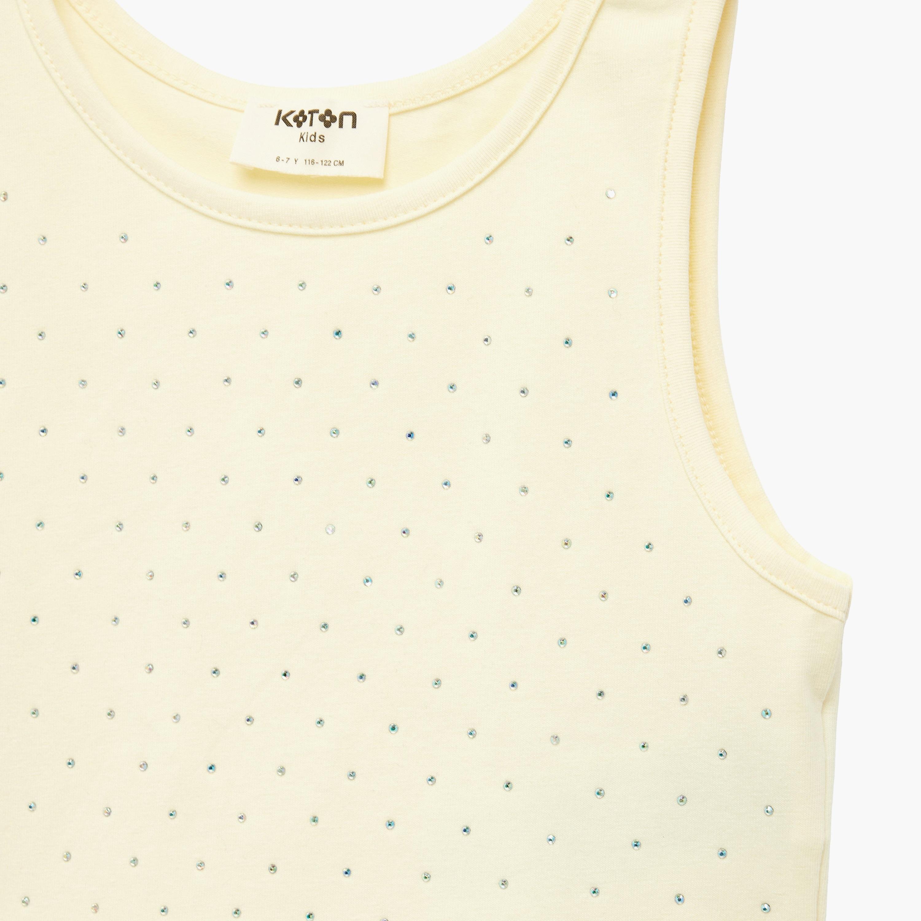 Koton Sleeveless Crew Neck Top-girls-clothing-blousesandshirts-image-3