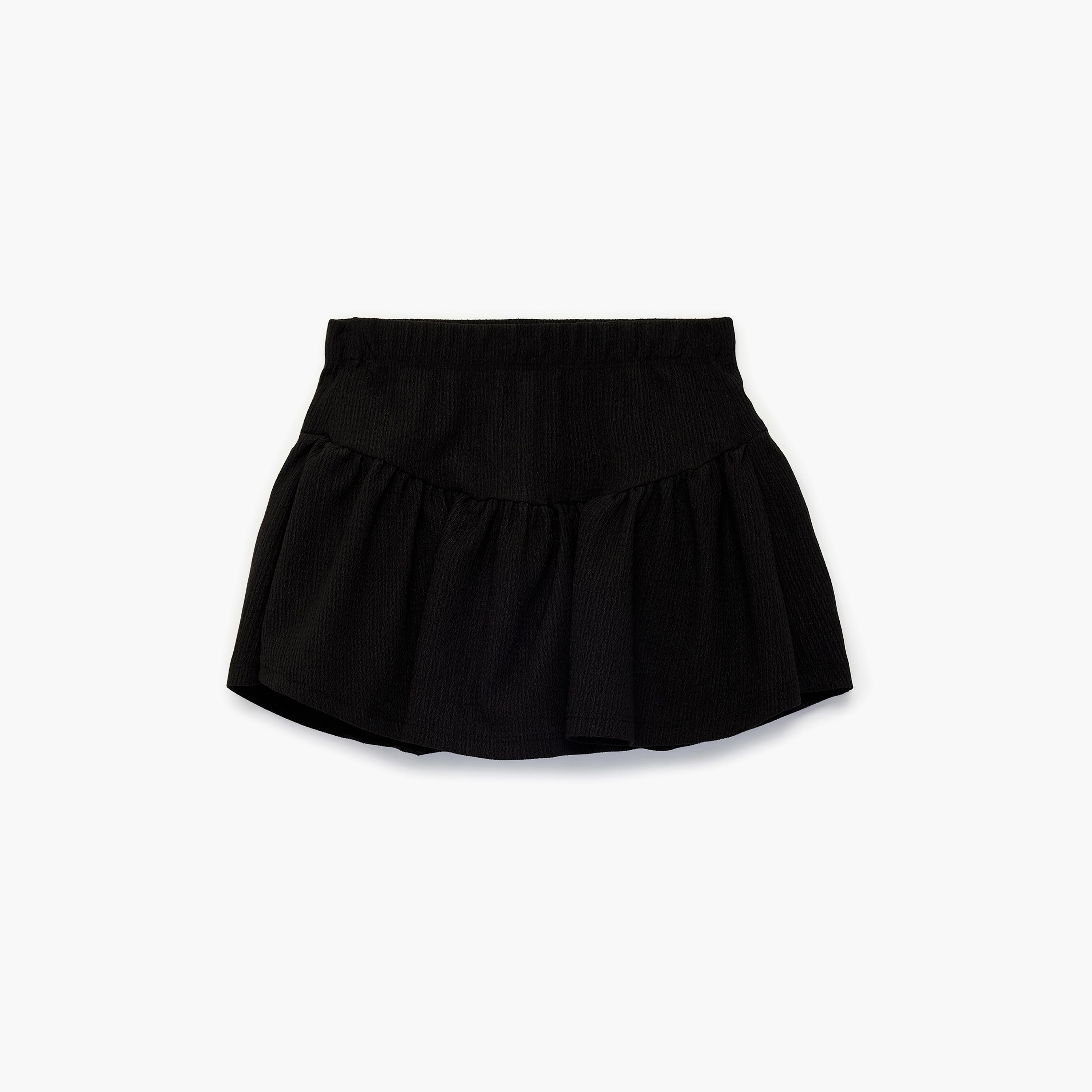 تنورة بكشكشة "رافلد" تحت الركبة من كوتون-girls-clothing-bottoms-skirts-image-1