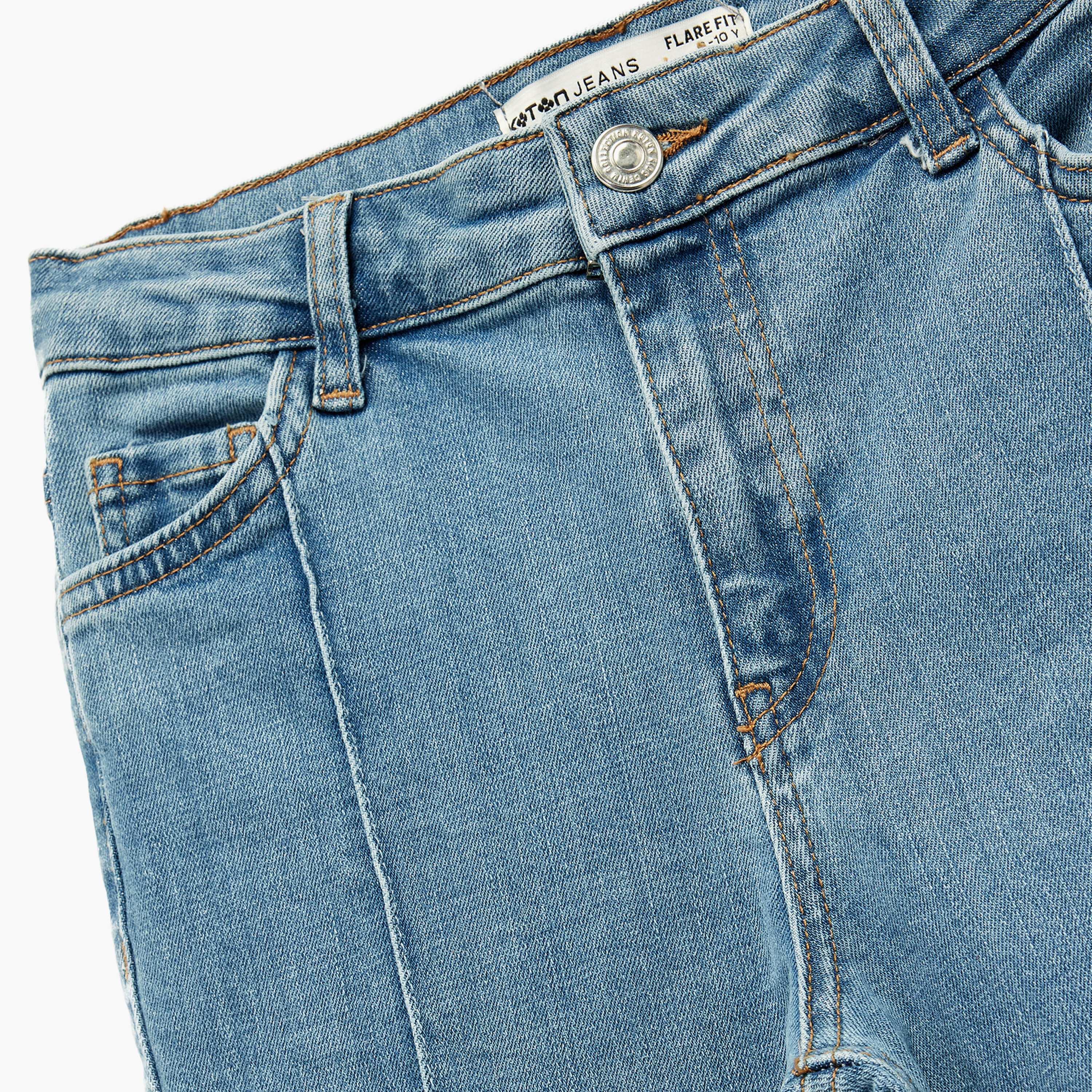 Koton Full Length Slim Fit Pocketed Flare Jeans-girls-clothing-bottoms-jeansandjeggings-image-3
