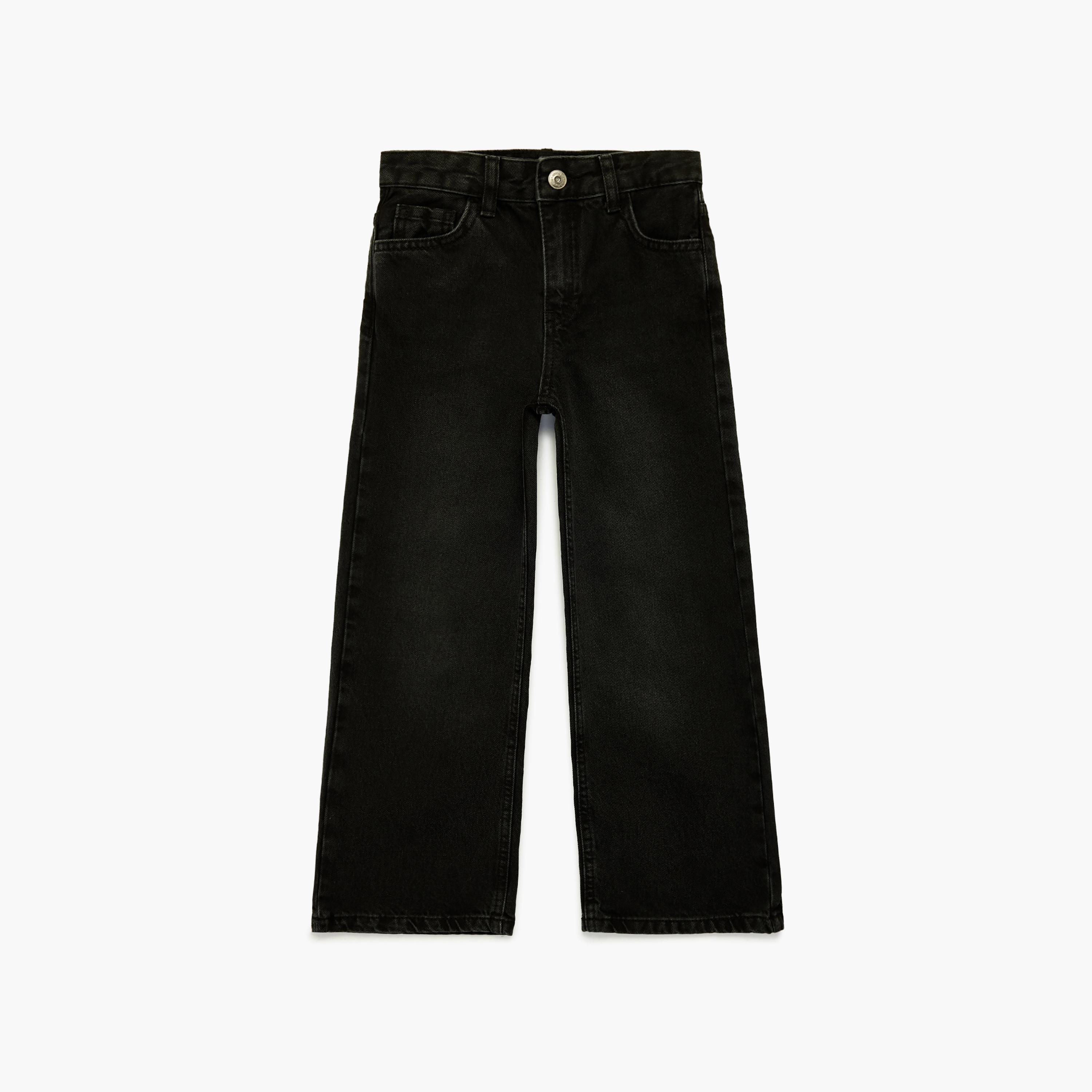 Koton Full Length Pocket Detailed Wide Leg Jeans-girls-clothing-bottoms-jeansandjeggings-image-1