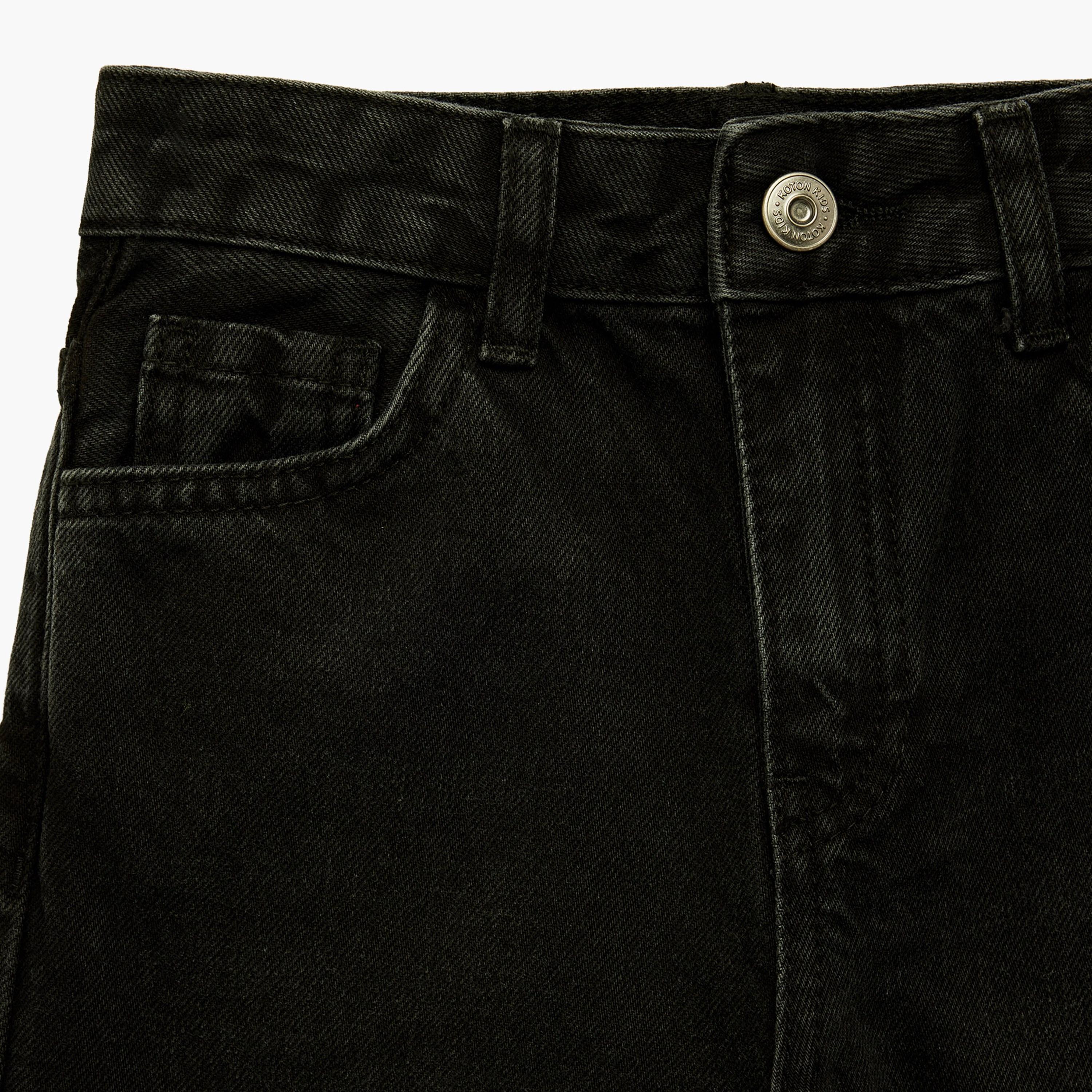 Koton Full Length Pocket Detailed Wide Leg Jeans-girls-clothing-bottoms-jeansandjeggings-image-3