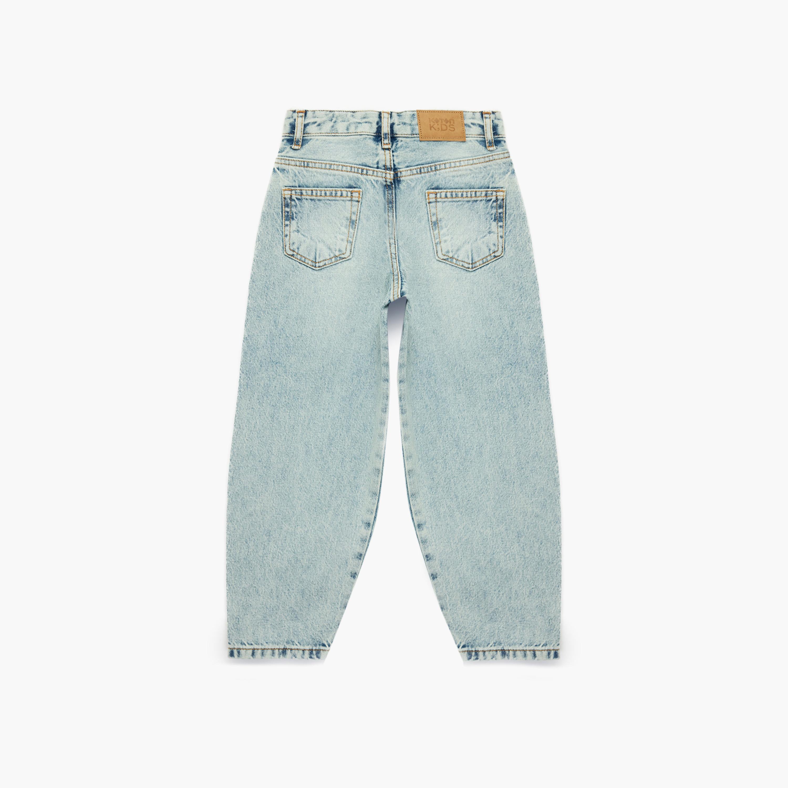 بنطلون جينز بقصة "بالون فيت" بطول كامل من كوتون-girls-clothing-bottoms-jeansandjeggings-image-2