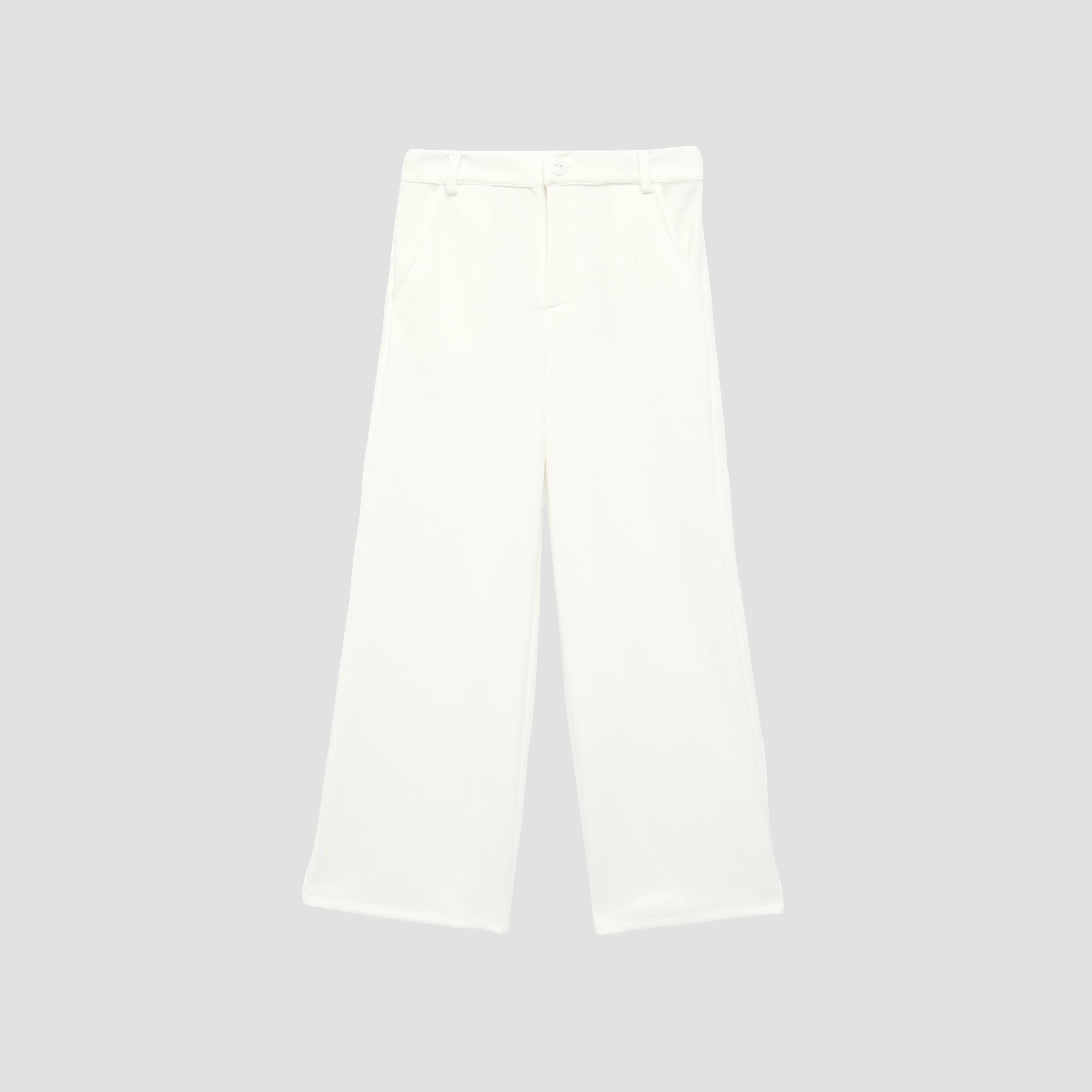 Koton Solid Buttoned Wide Leg Trousers-girls-clothing-bottoms-trousers-image-1