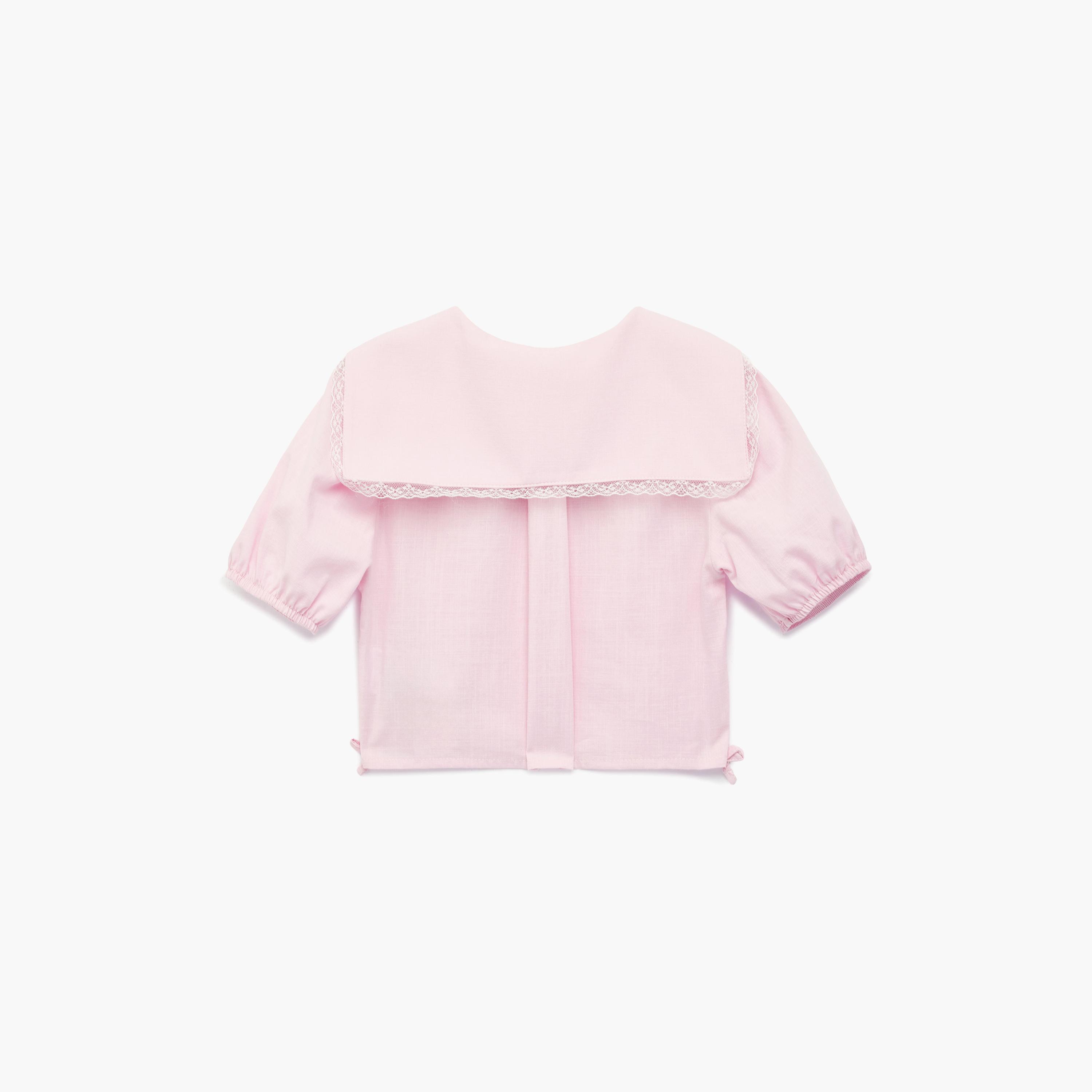 Koton Solid Short Sleeves Top-girls-clothing-blousesandshirts-image-2