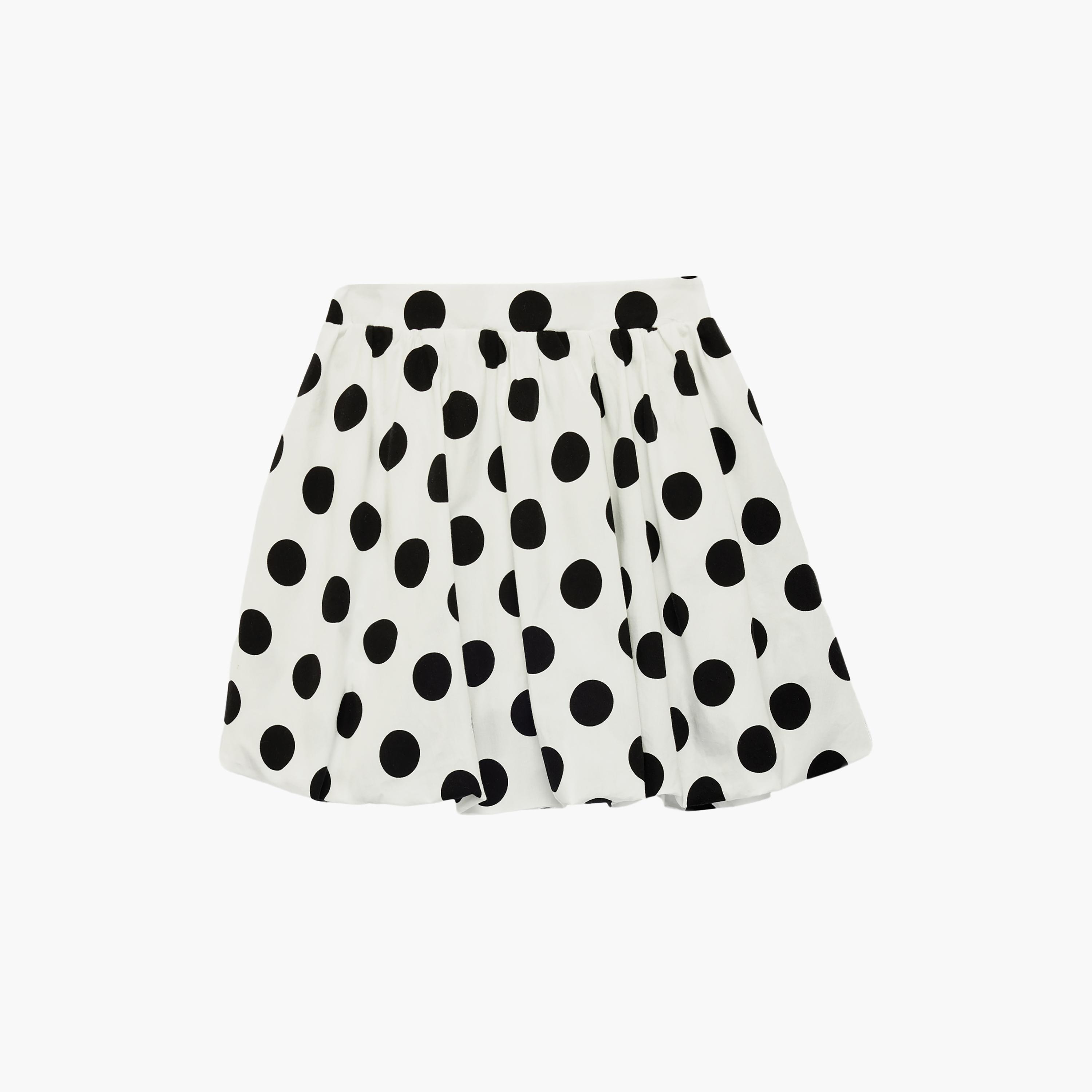 تنورة (جيب) منقطة بخصر مطاطي من كوتون-girls-clothing-bottoms-skirts-image-1
