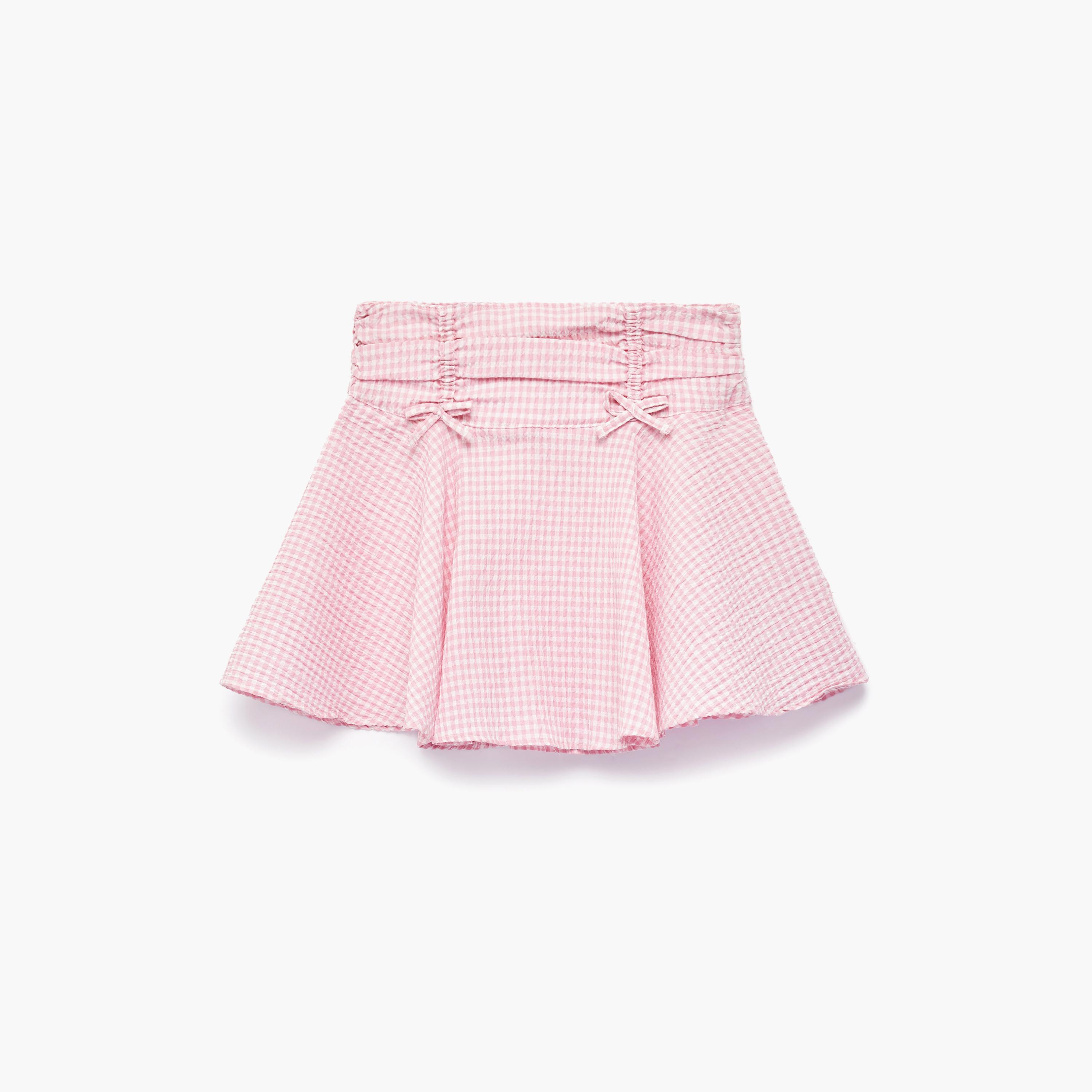 Koton Polyester Blend Checked Skirt-girls-clothing-bottoms-skirts-image-1