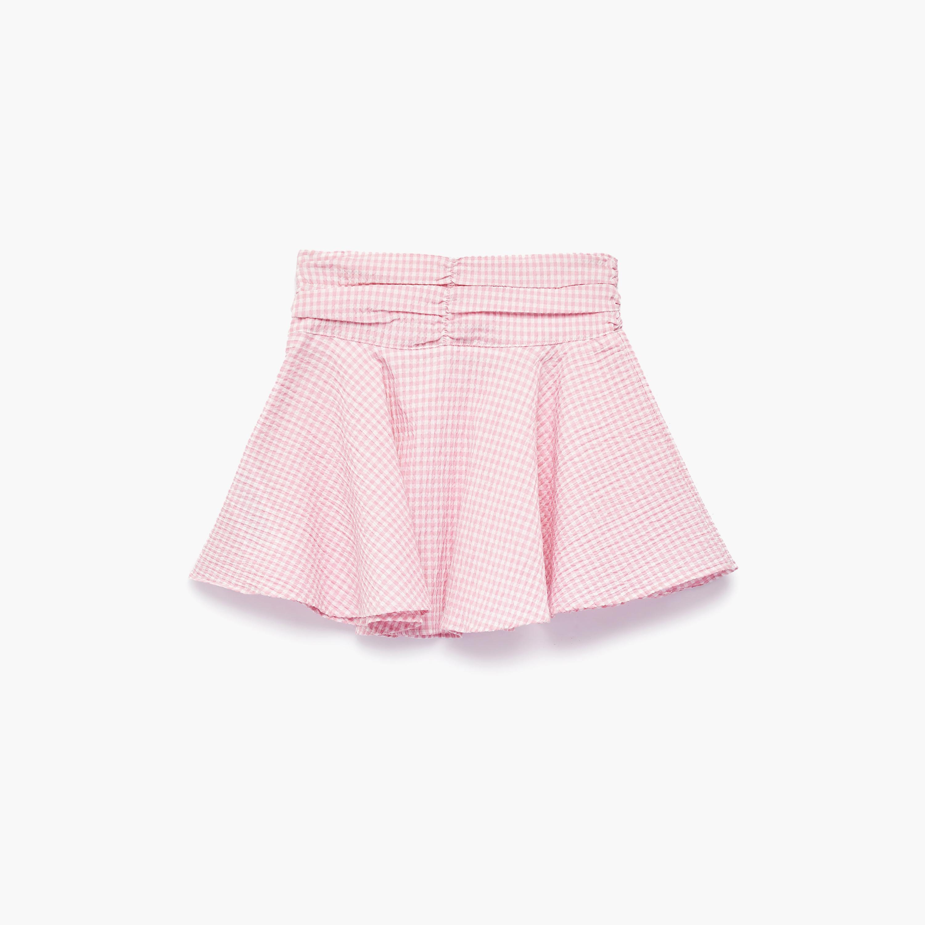 Koton Polyester Blend Checked Skirt-girls-clothing-bottoms-skirts-image-2