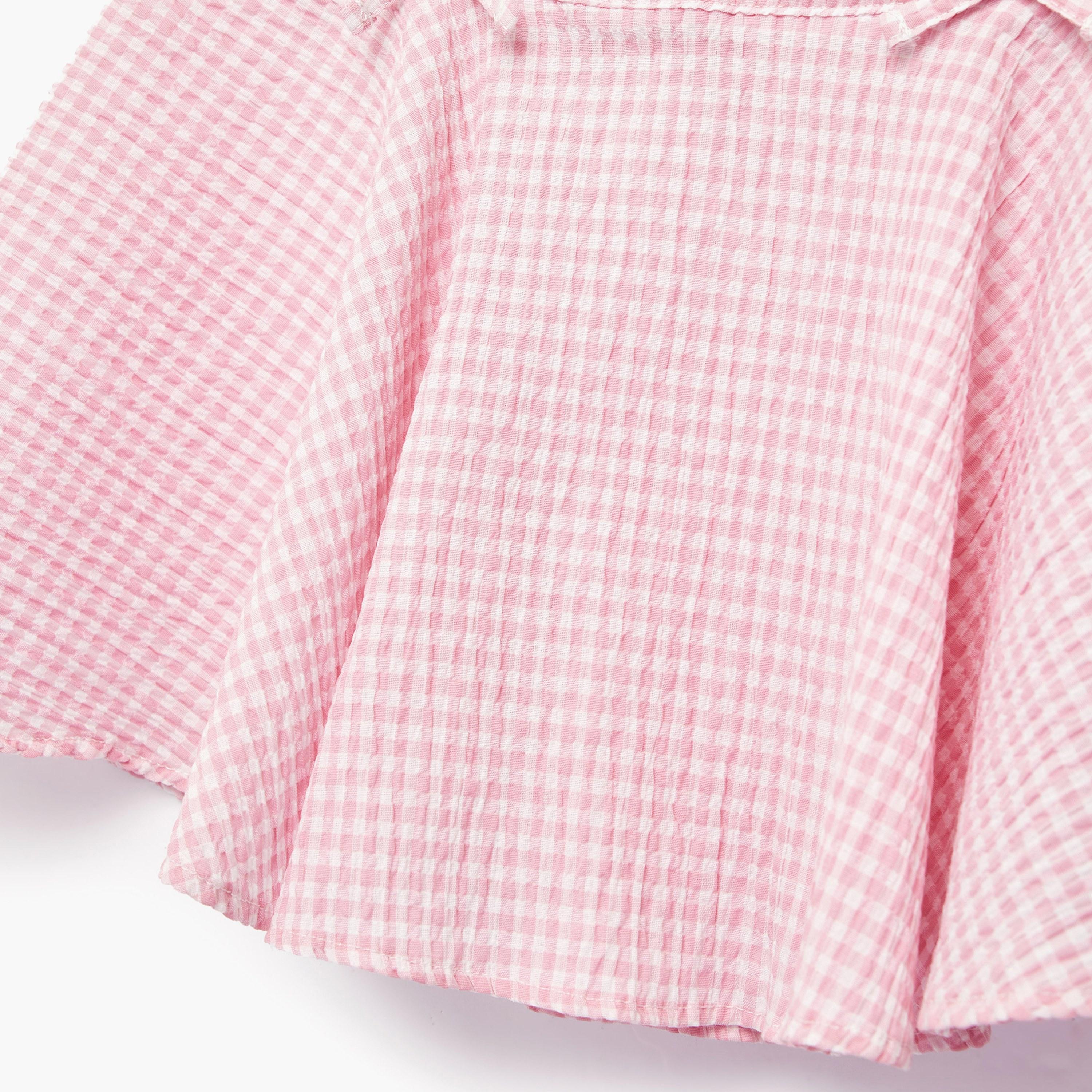 Koton Polyester Blend Checked Skirt-girls-clothing-bottoms-skirts-image-3