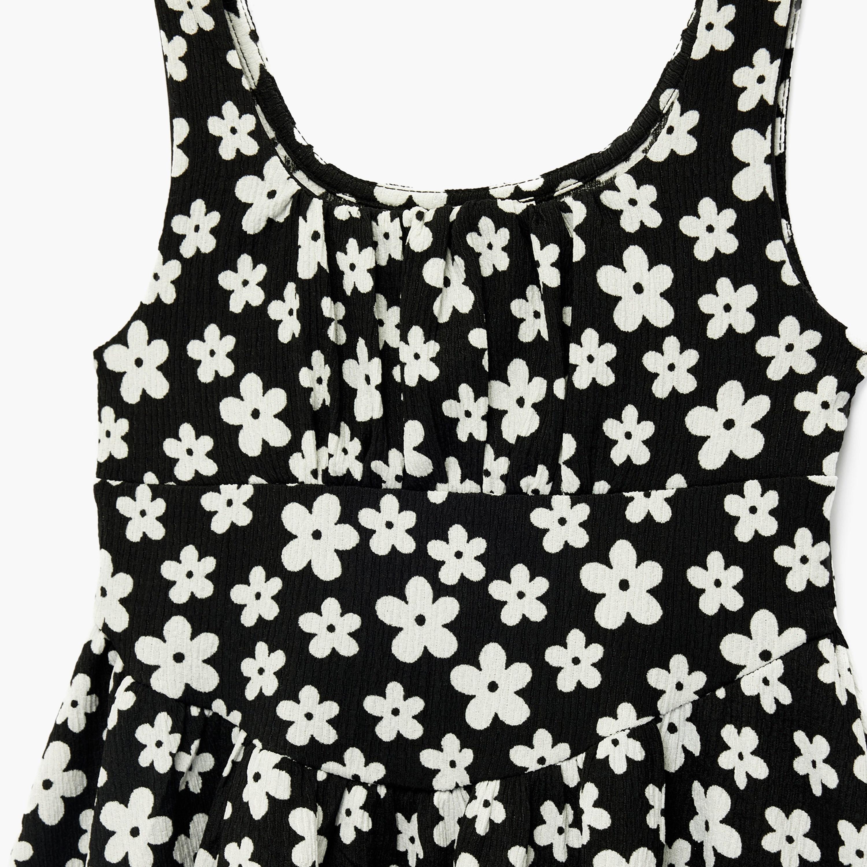 Koton Sleeveless Floral Strappy Dress-girls-clothing-dressesandjumpsuits-image-3