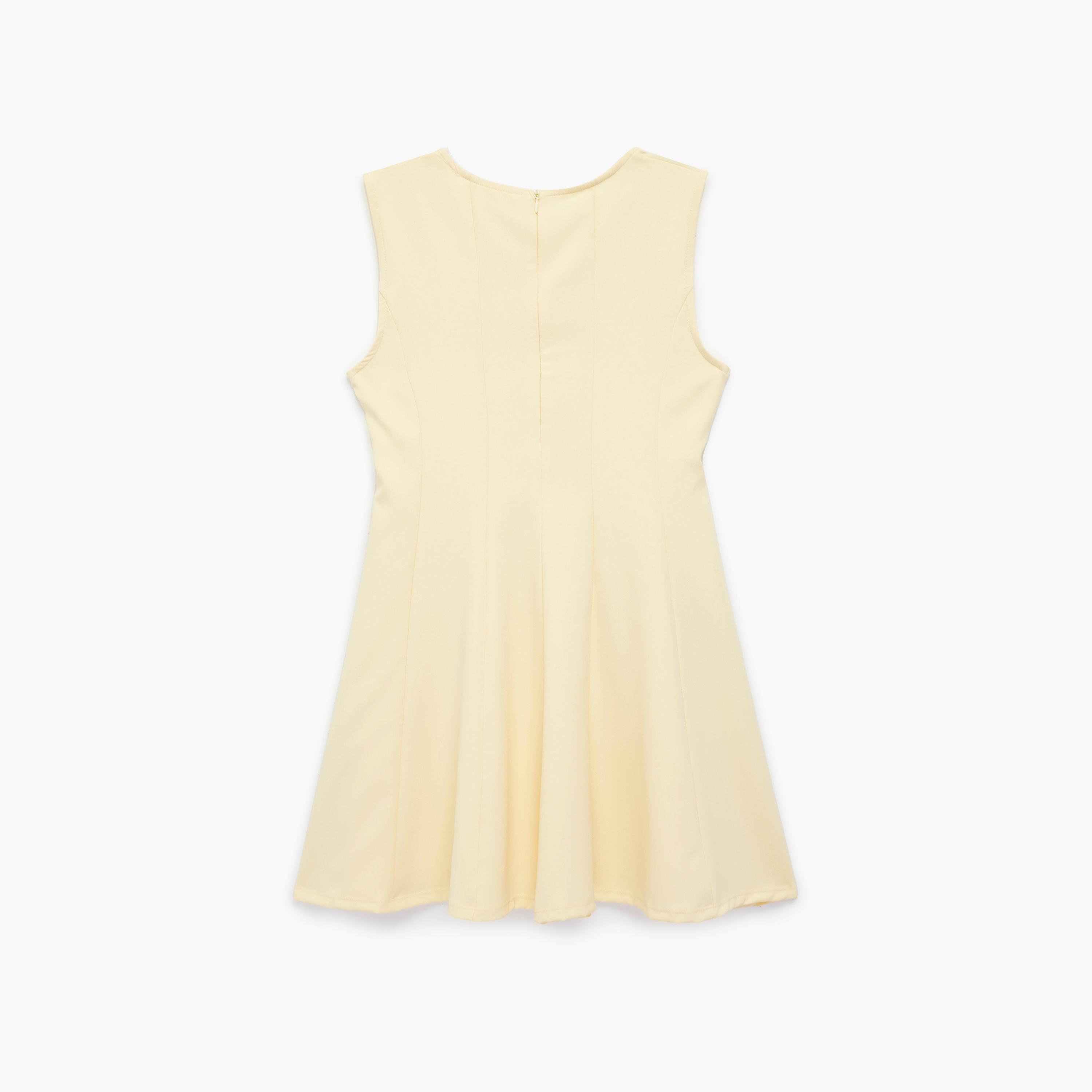 Koton SleevelessBelted Pleated Dress-girls-clothing-dressesandjumpsuits-image-2