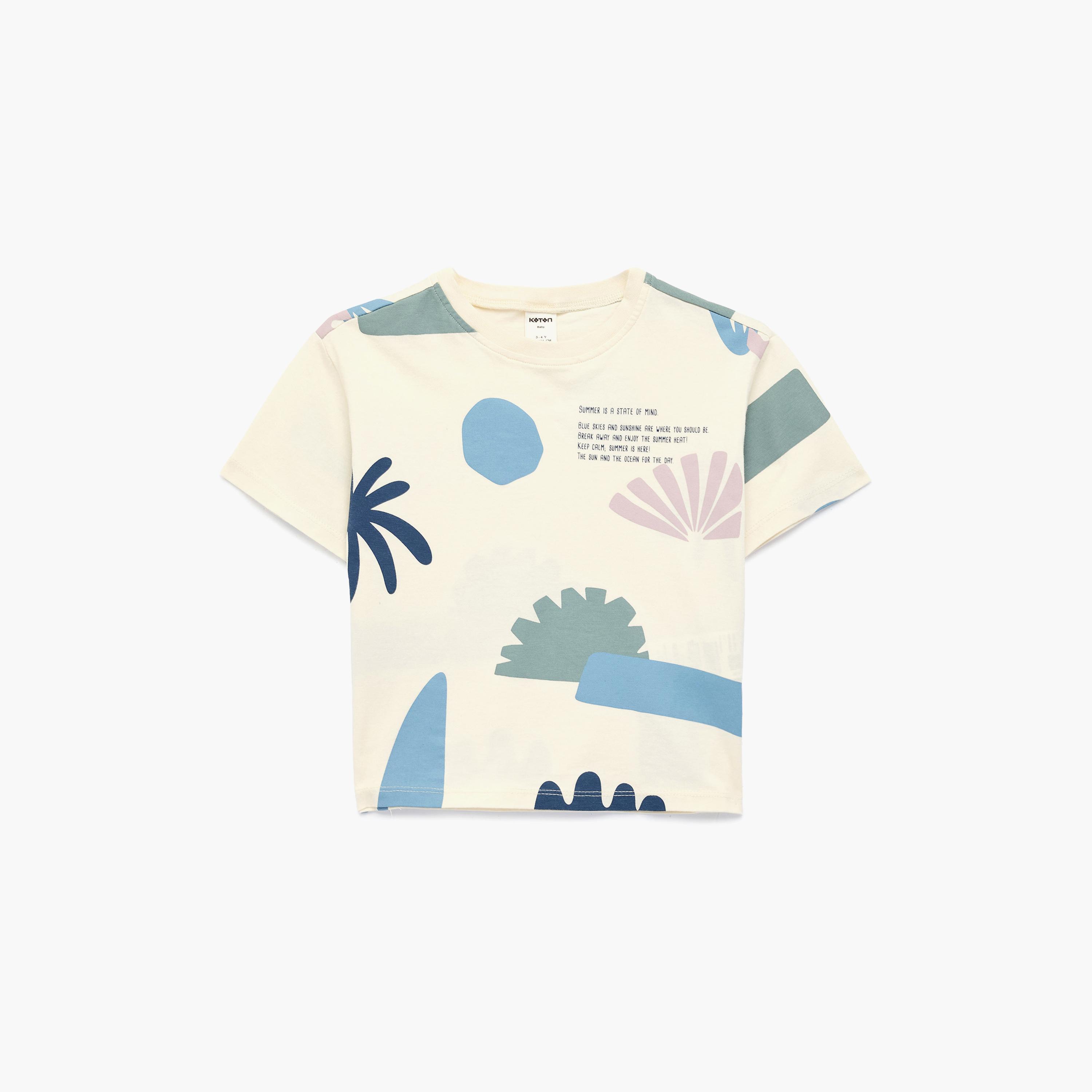 Koton Short Sleeves Printed T-Shirt-boys-clothing-tshirtsandpolos-image-1