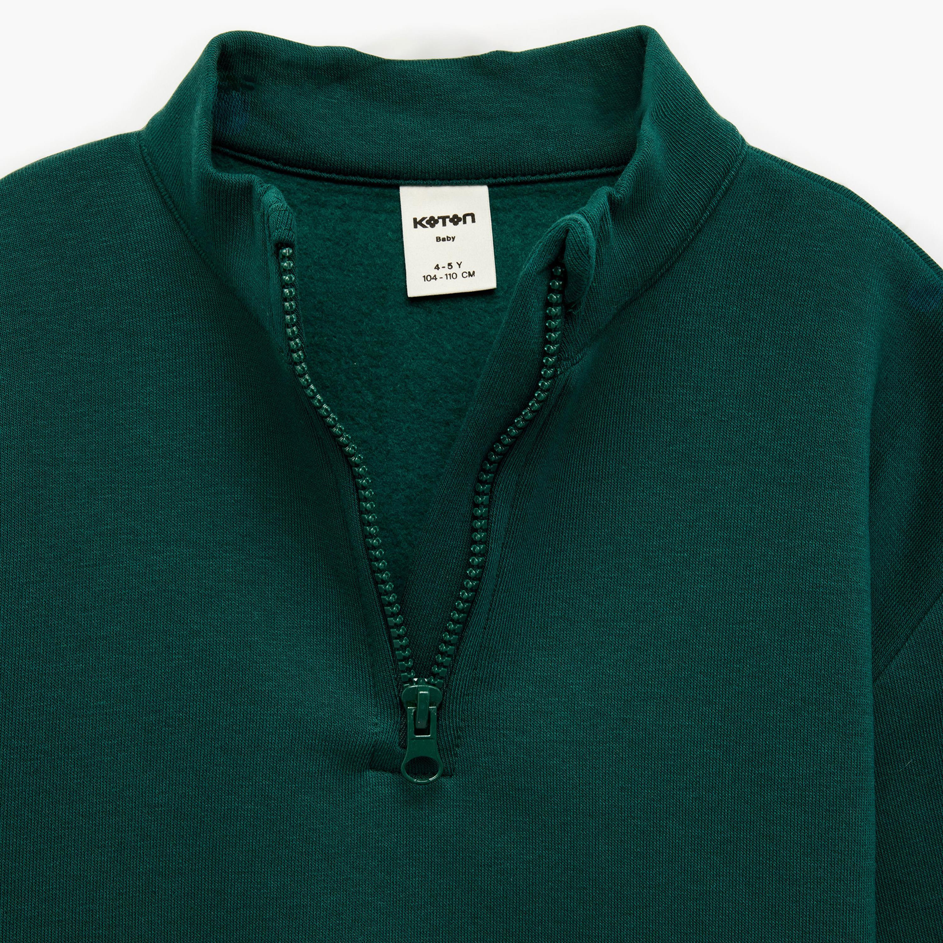 سويت شيرت بنصف سحاب وأكمام طويلة من كوتون-boys-clothing-sweatshirts-image-3