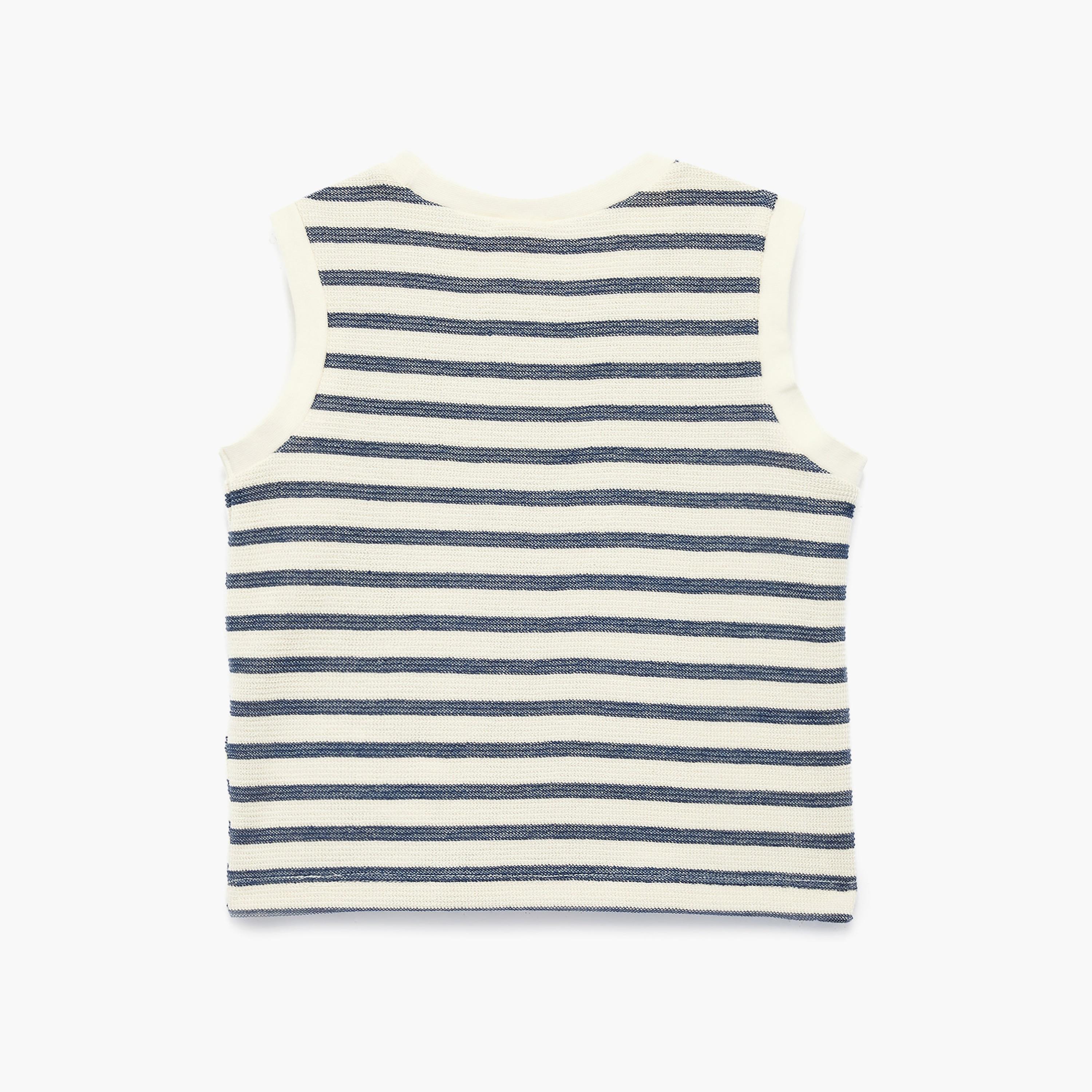 Koton Sleeveless Horizontal Striped T-Shirt-boys-clothing-tshirtsandpolos-image-2