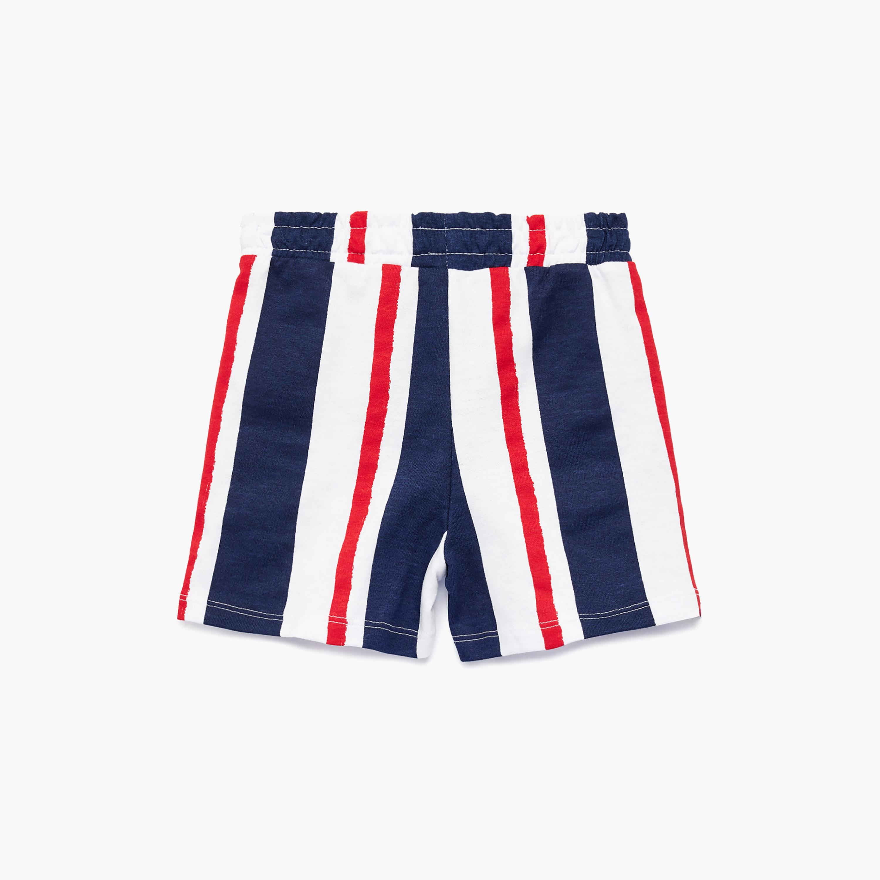 Koton Striped Drawstring Cotton Shorts-boys-clothing-bottoms-shorts-image-2