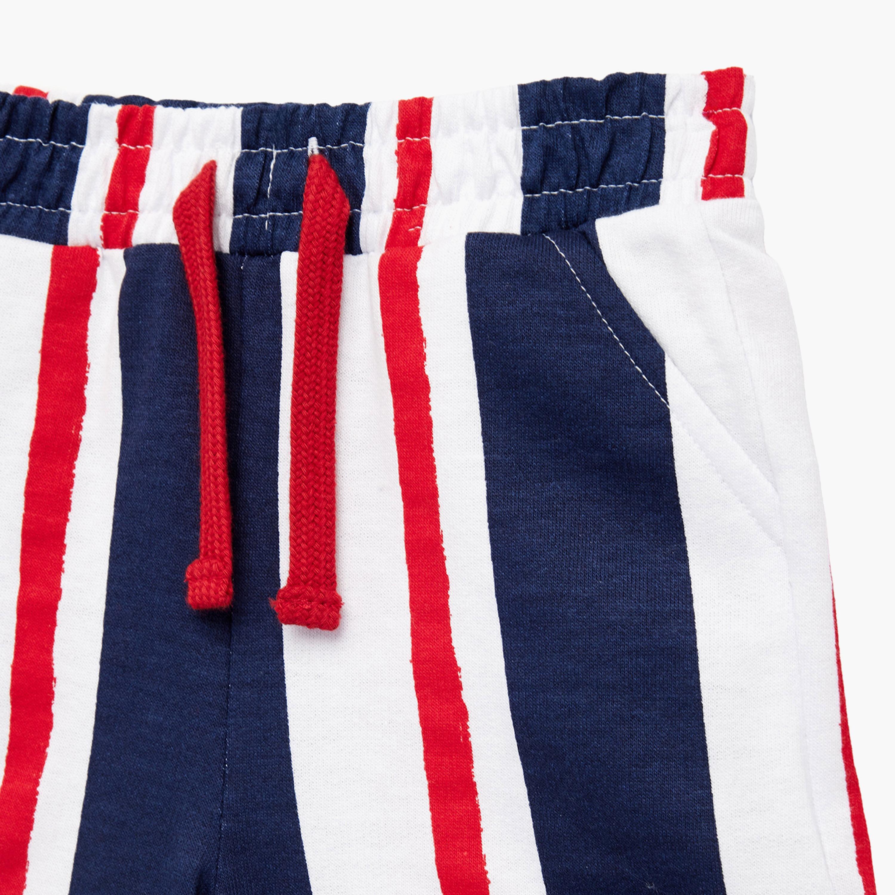 Koton Striped Drawstring Cotton Shorts-boys-clothing-bottoms-shorts-image-3