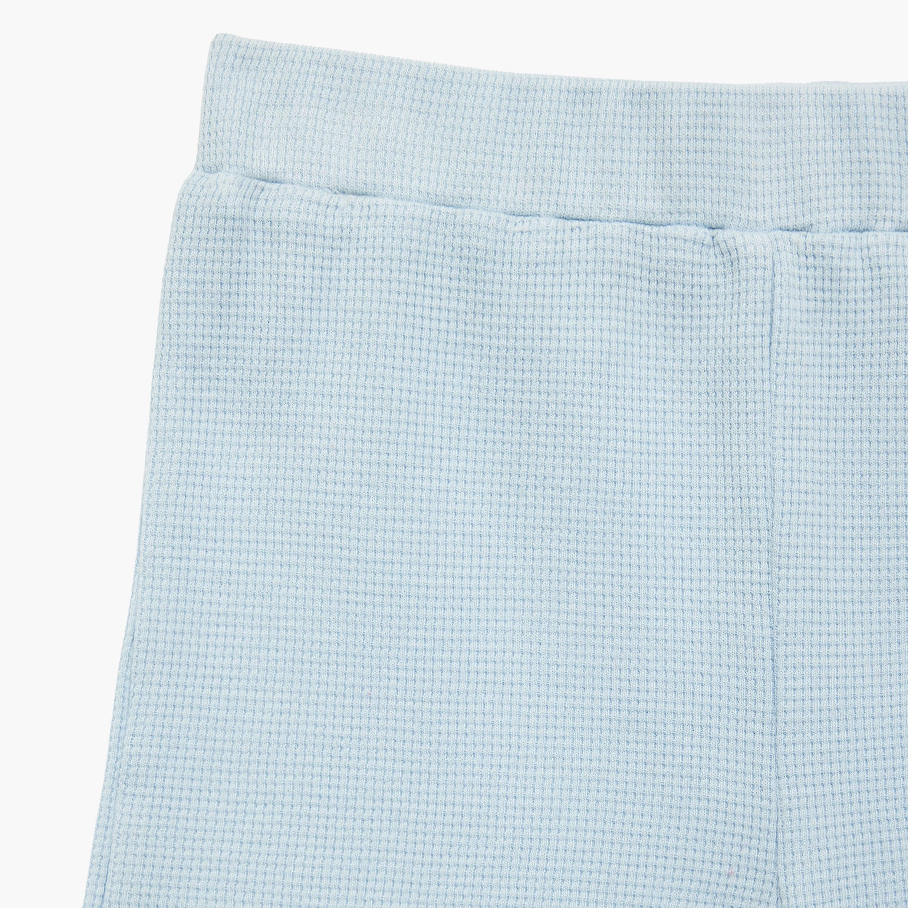 Koton Solid Elasticated Cotton Shorts-boys-clothing-bottoms-shorts-image-3