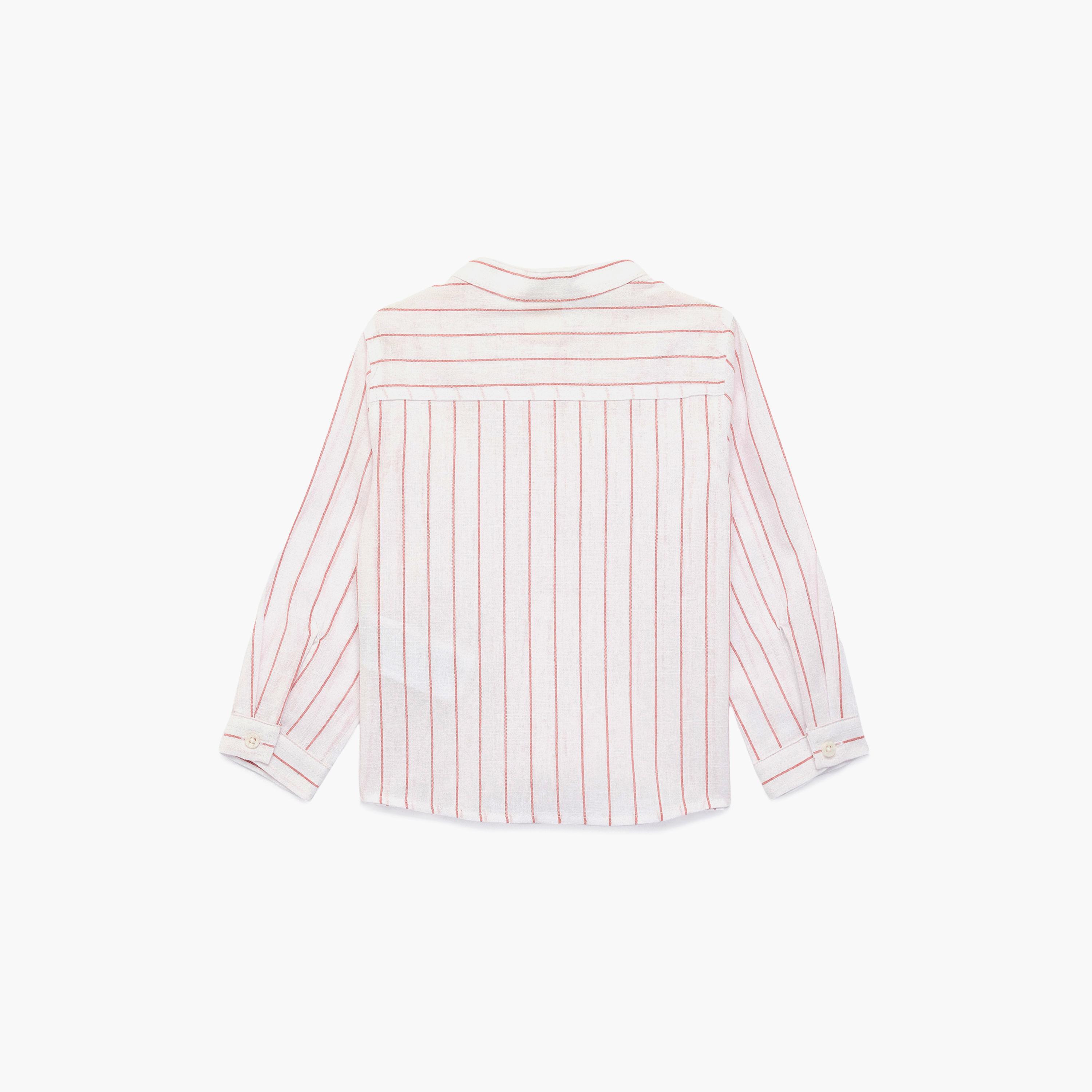 Koton Long Sleeves Striped Mandarin Collar Shirt-boys-clothing-shirts-image-2