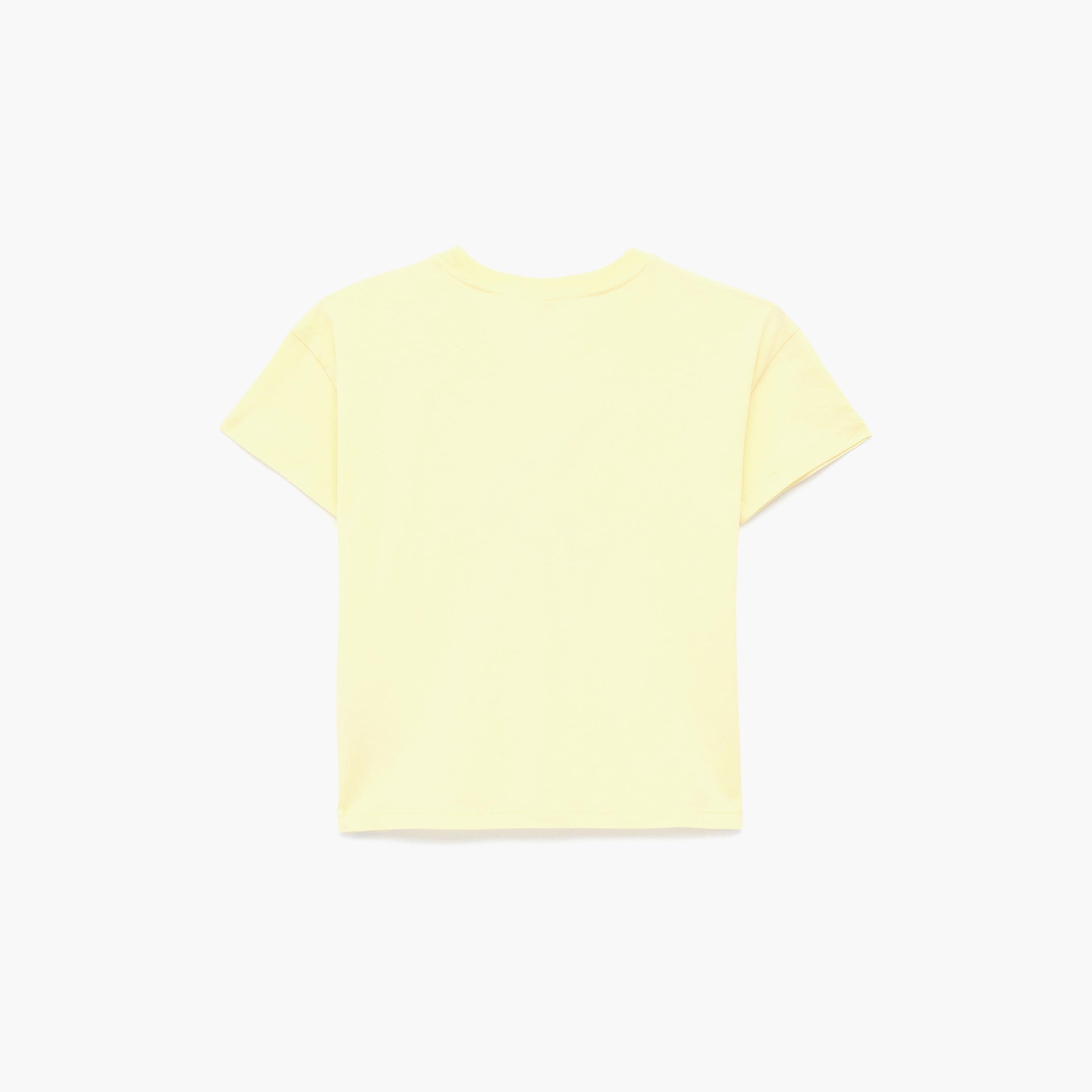 تي شيرت بطبعة زهور بأكمام قصيرة من كوتون-girls-clothing-tshirts-image-2