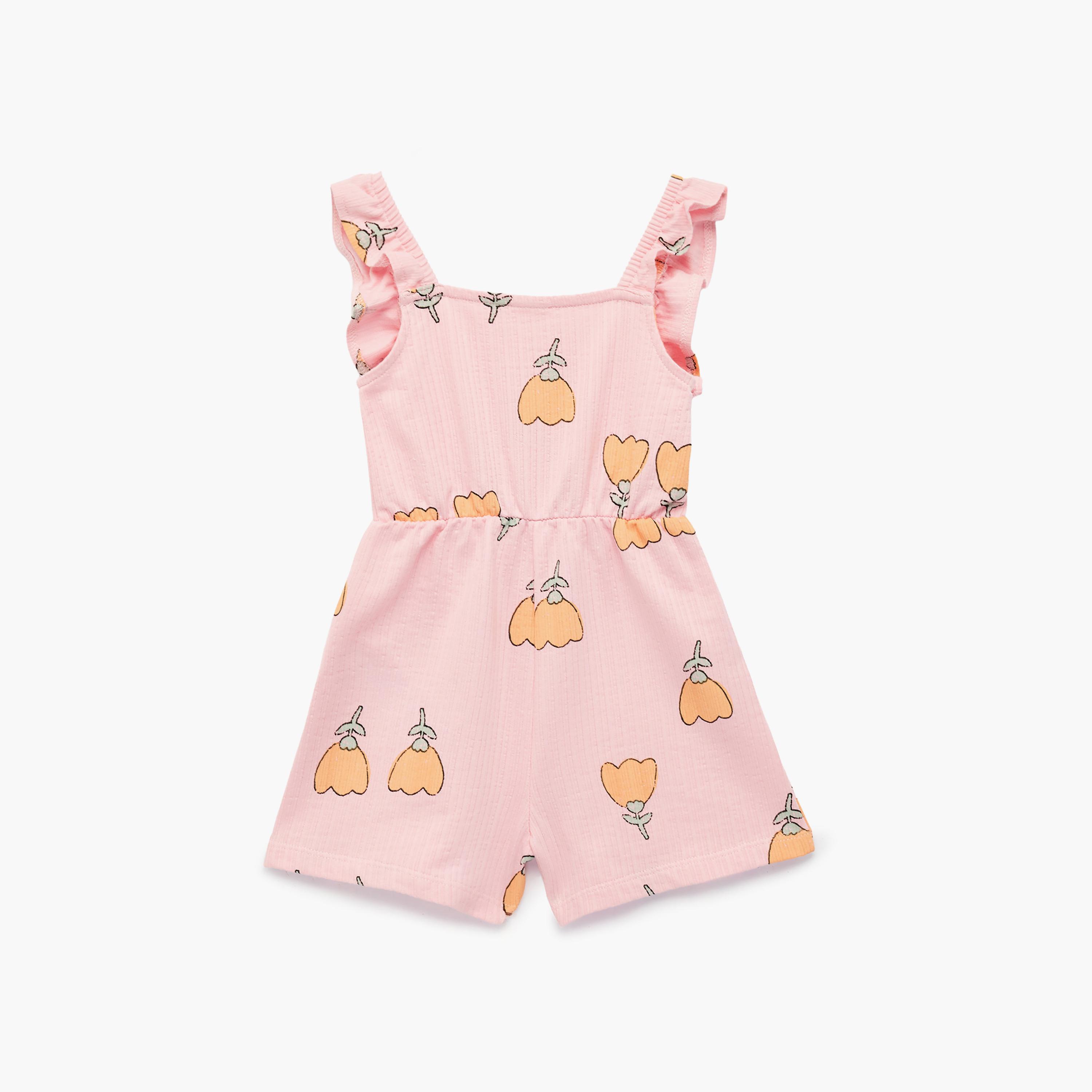 Koton Sleeveless Floral Printed Jumpsuit-girls-clothing-dressesandjumpsuits-image-2