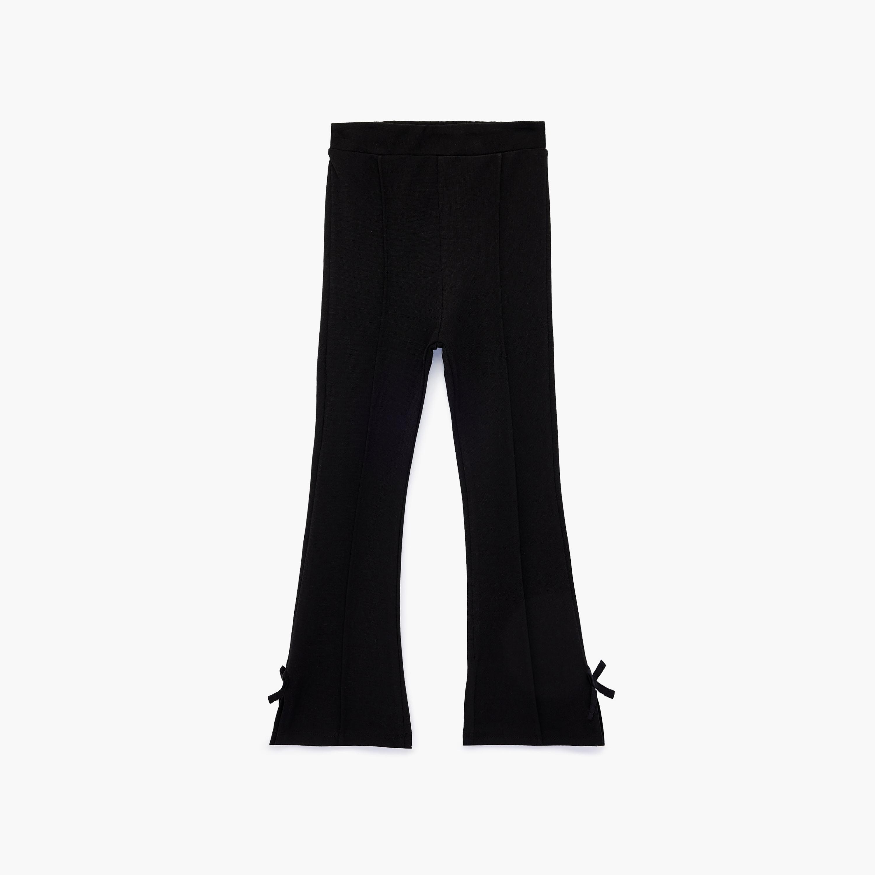 Koton Full Length Bowtie Detailed Flare Leggings-girls-clothing-bottoms-leggings-image-1