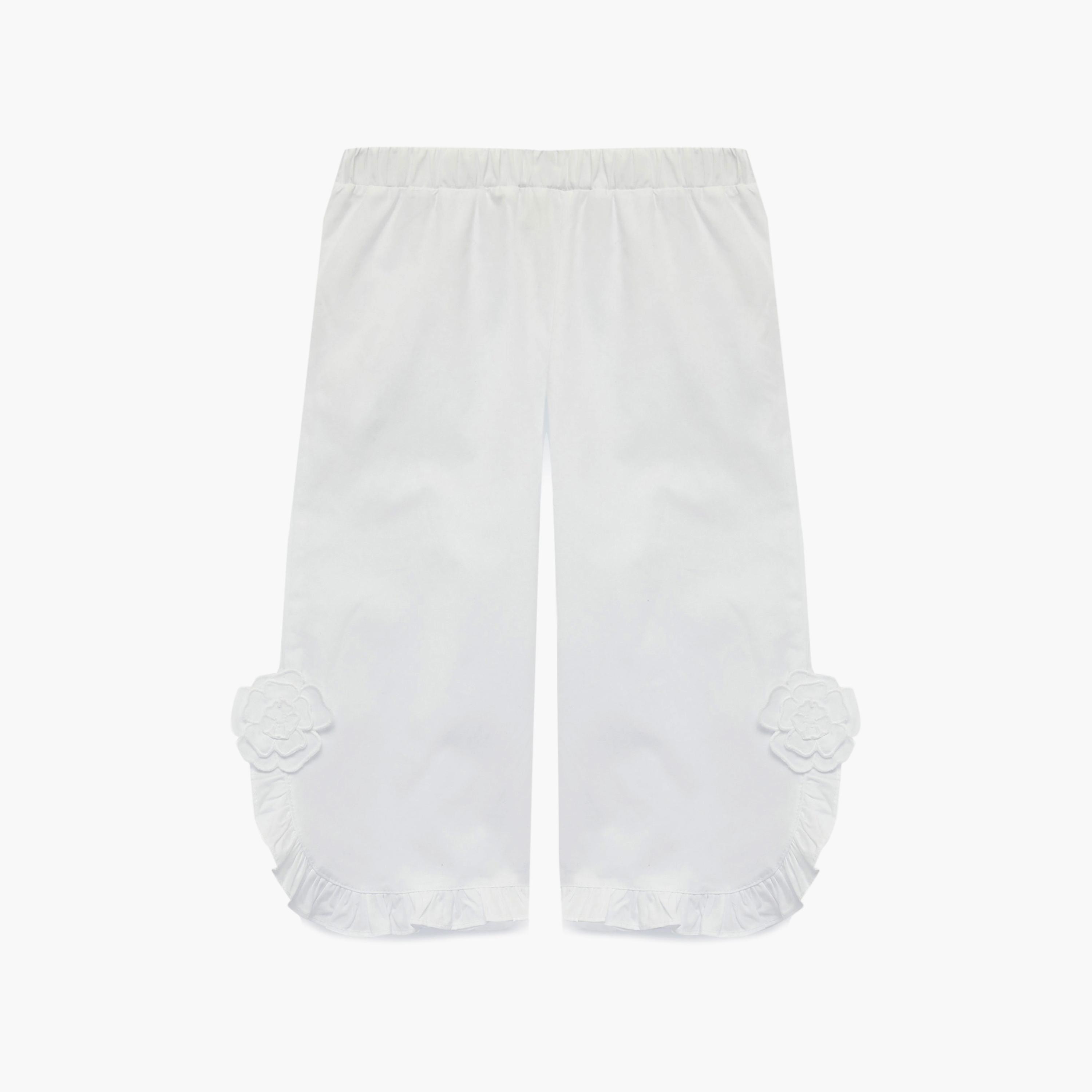 Koton Solid Elasticated Trousers-girls-clothing-bottoms-trousers-image-1