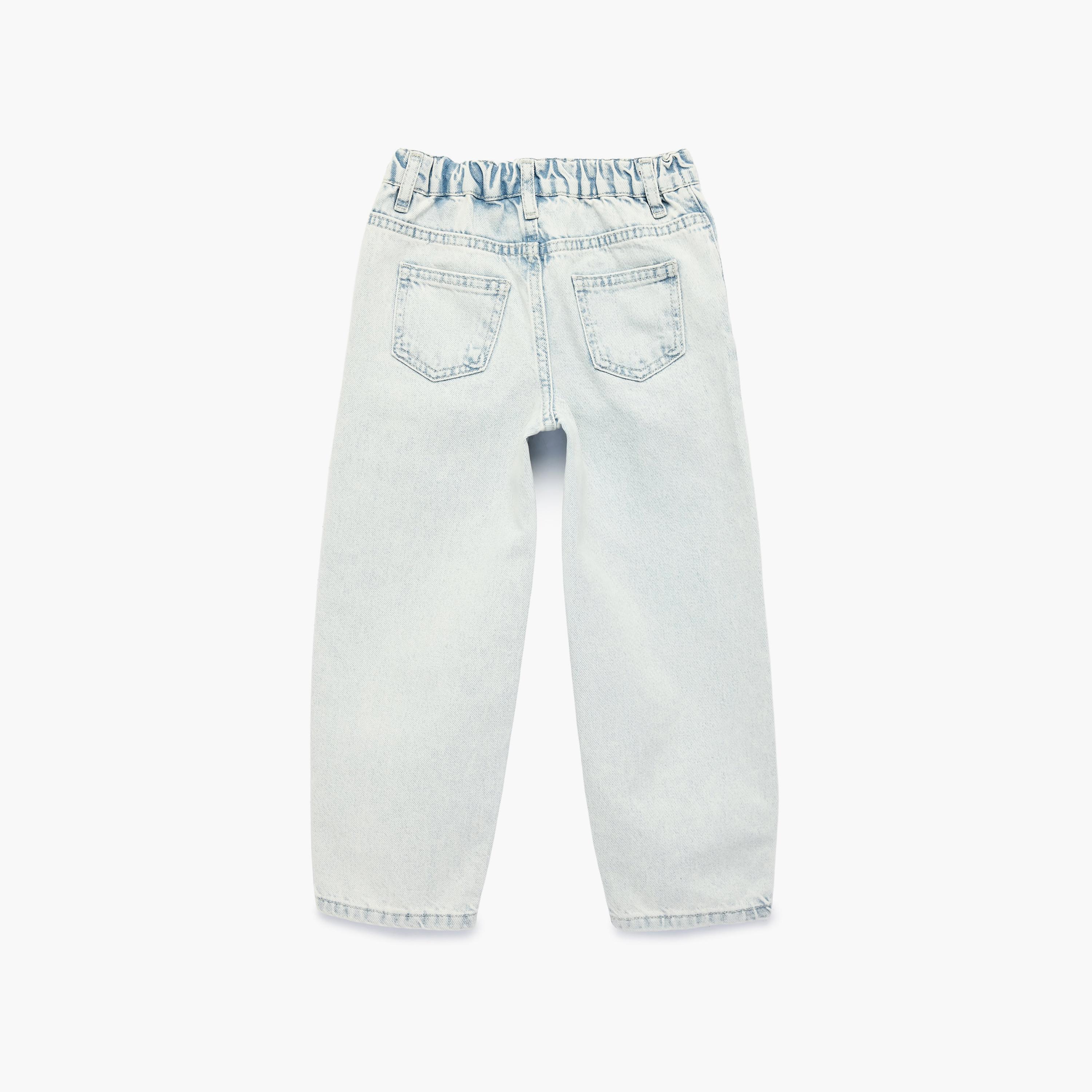 بنطلون جينز بقصة "بالون فيت" بطول كامل من كوتون-girls-clothing-bottoms-jeansandjeggings-image-2