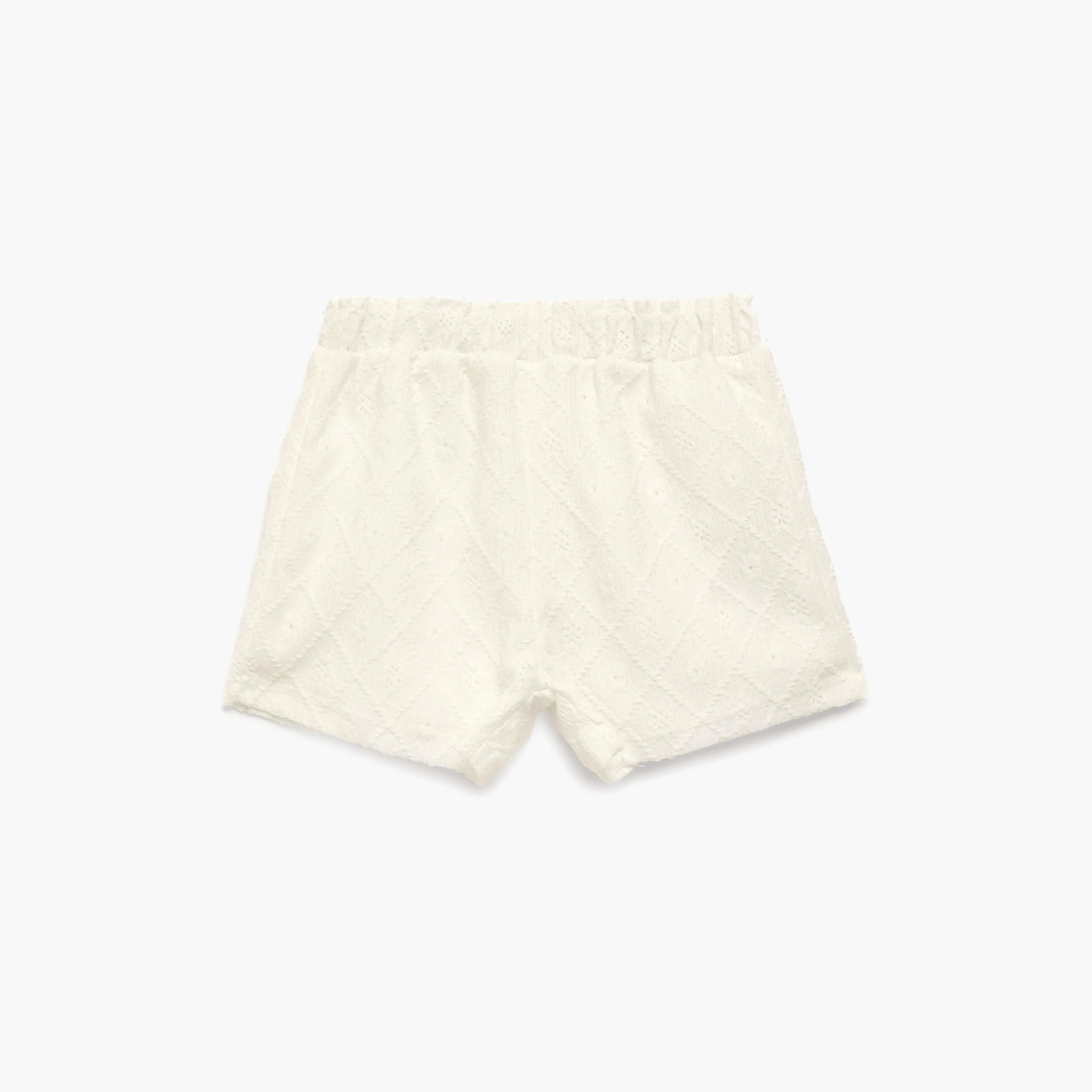 Koton Solid Elasticated Shorts-girls-clothing-bottoms-shorts-image-1