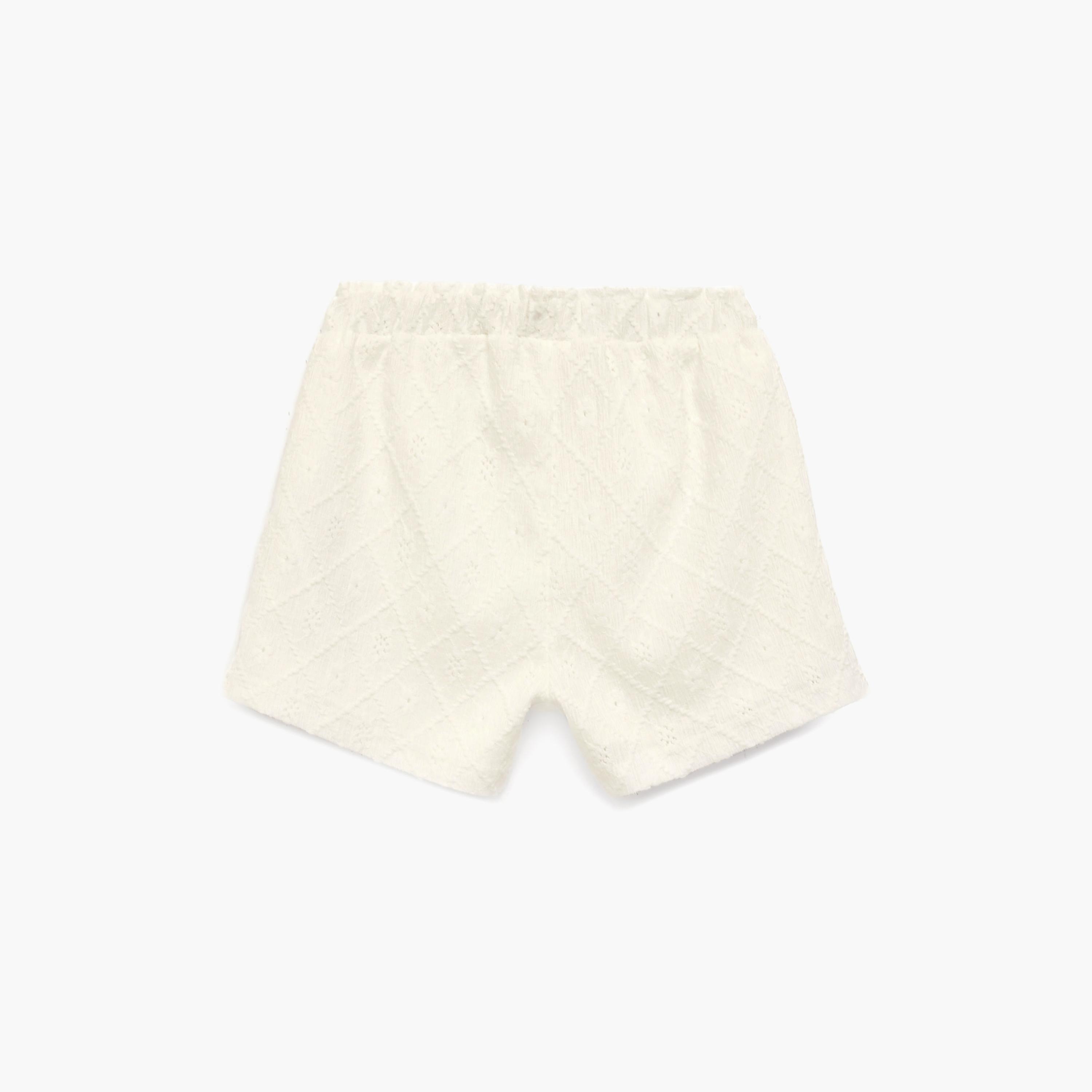 Koton Solid Elasticated Shorts-girls-clothing-bottoms-shorts-image-2