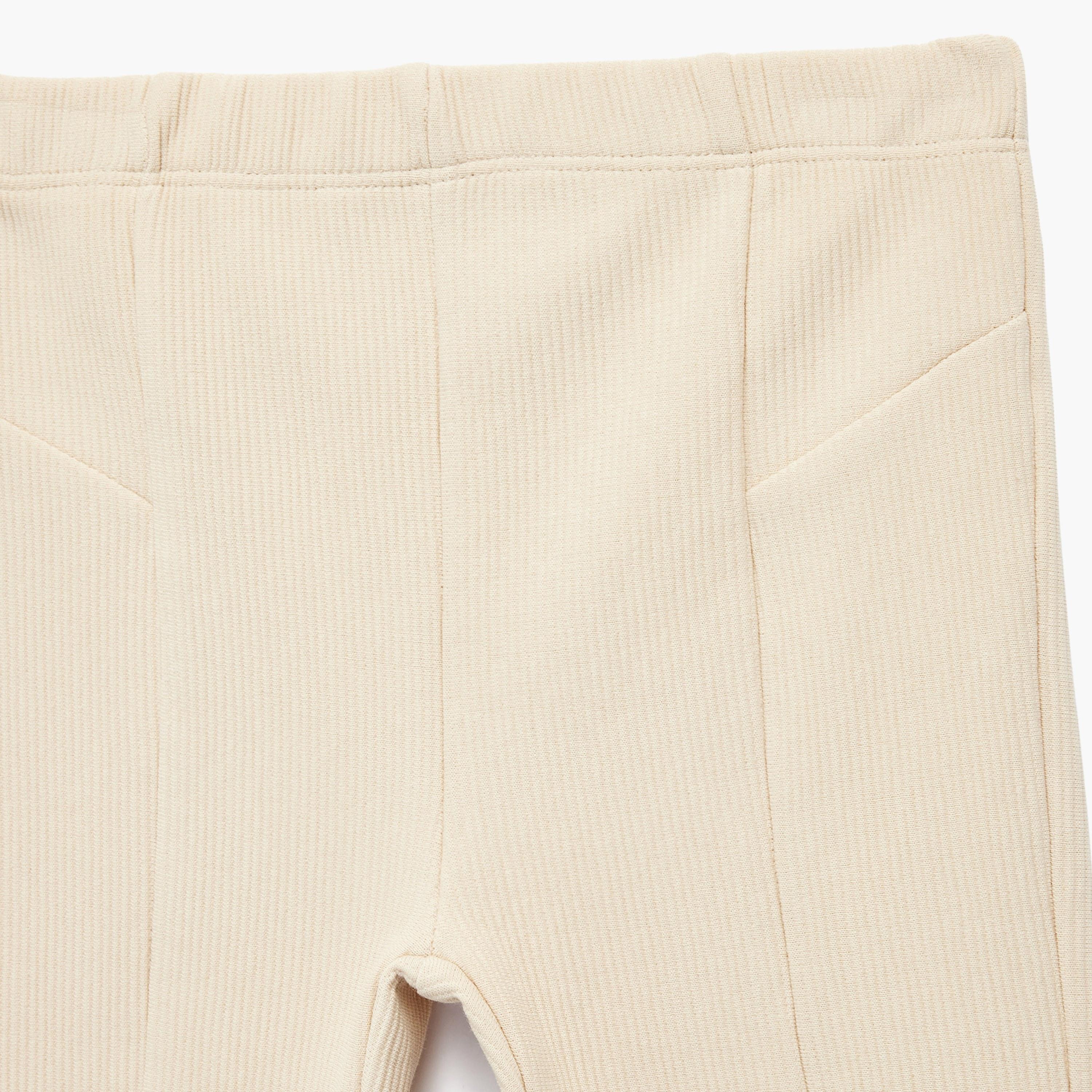 Koton Full Length Seam Detailed Flare Leggings-girls-clothing-bottoms-leggings-image-3
