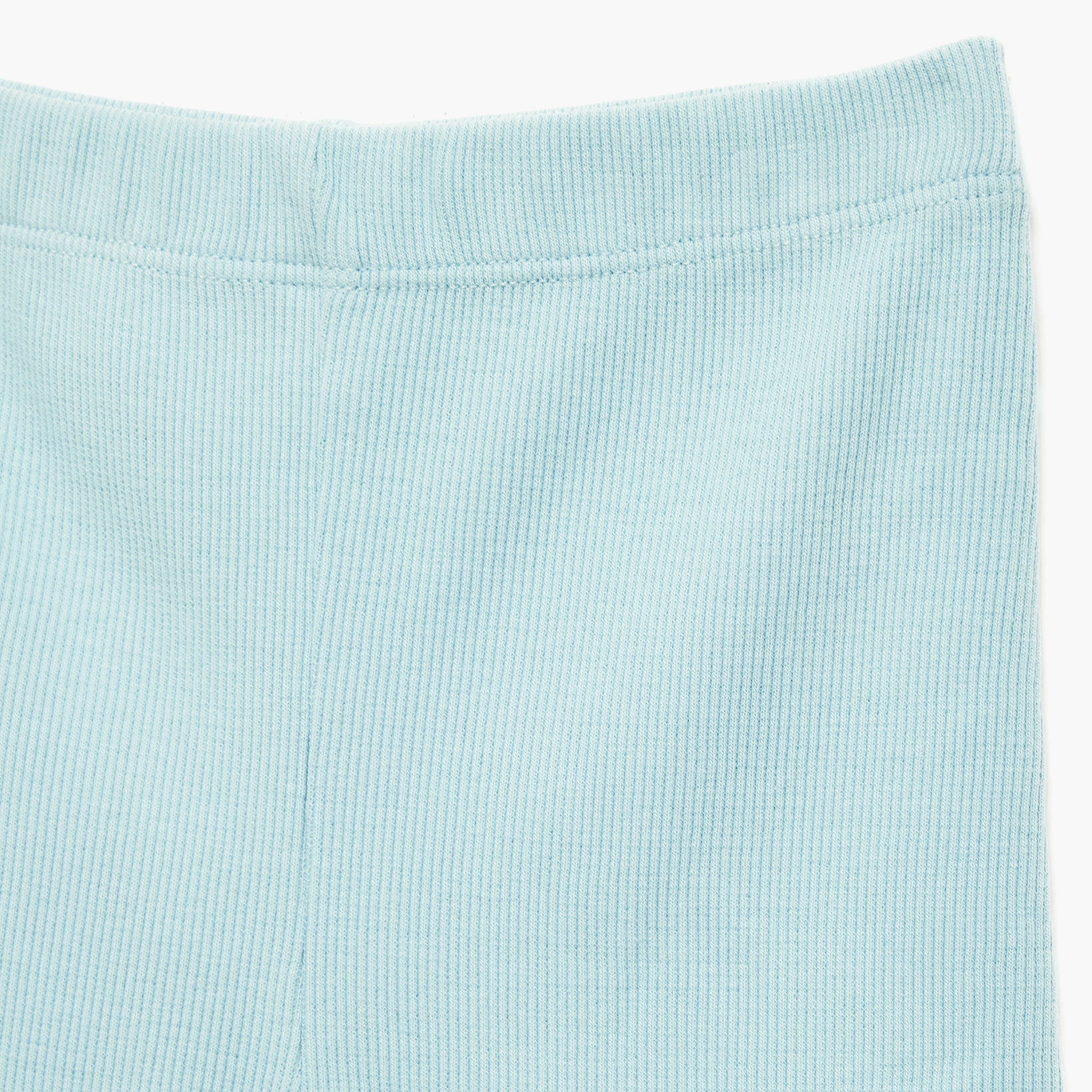 Koton Mid Thigh Elastic Waist Basic Leggings-girls-clothing-bottoms-leggings-image-3