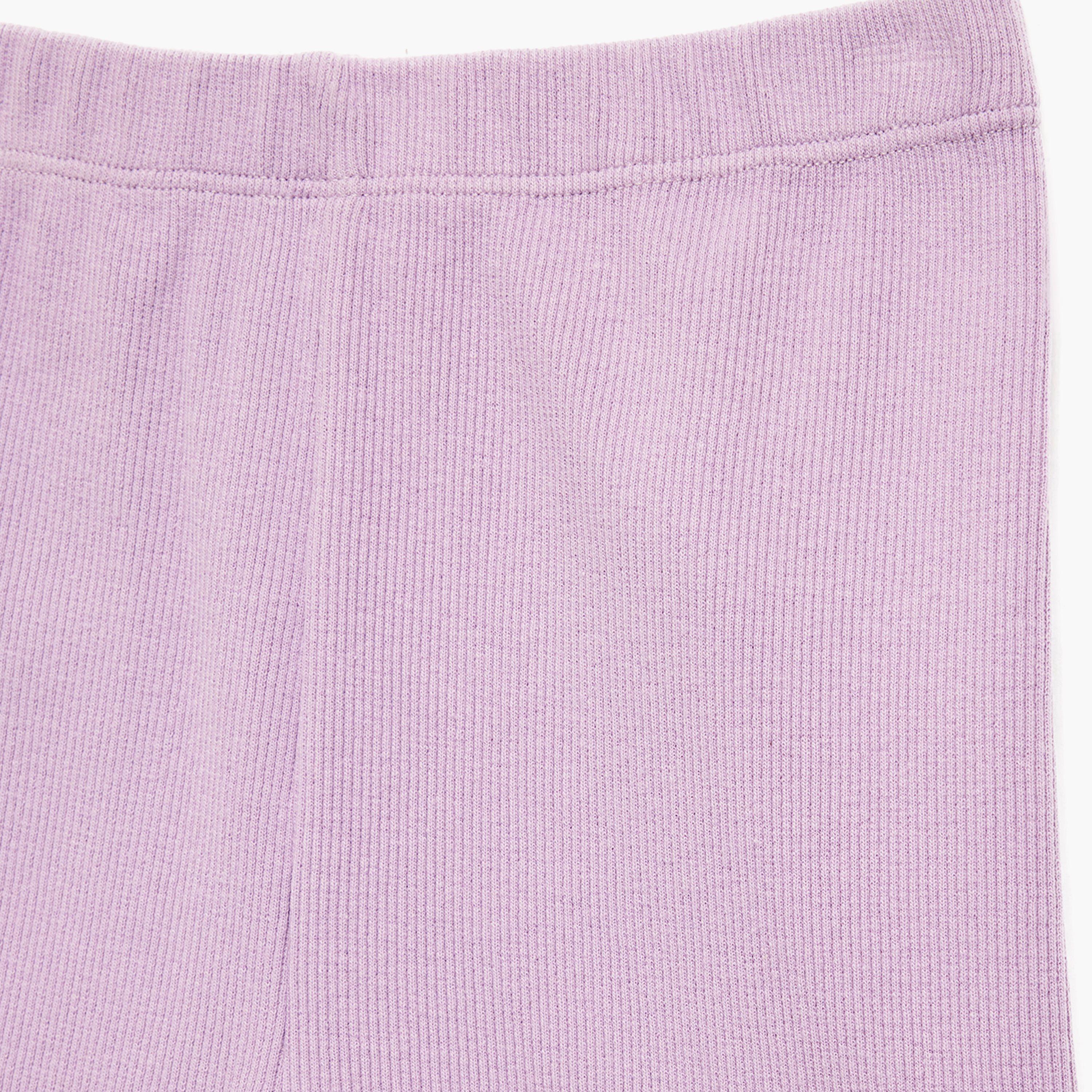 Koton Mid Thigh Elastic Waist Basic Leggings-girls-clothing-bottoms-leggings-image-3