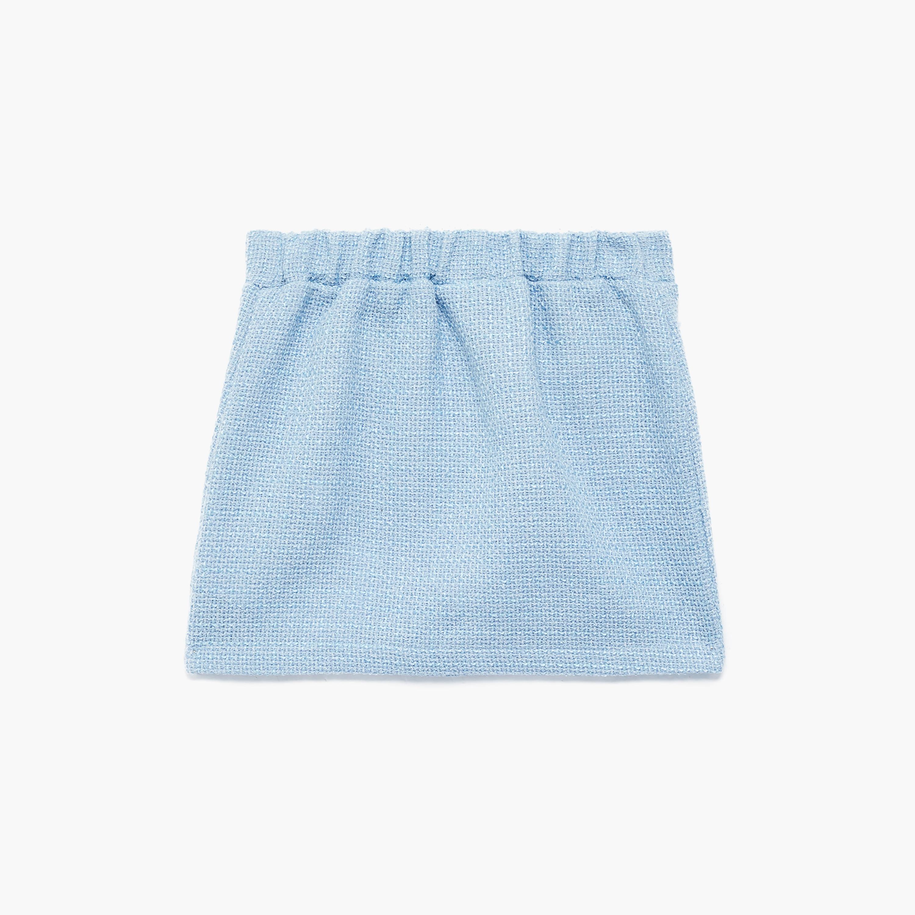 تنورة بجيوب وأزرار لؤلؤ من كوتون-girls-clothing-bottoms-skirts-image-2