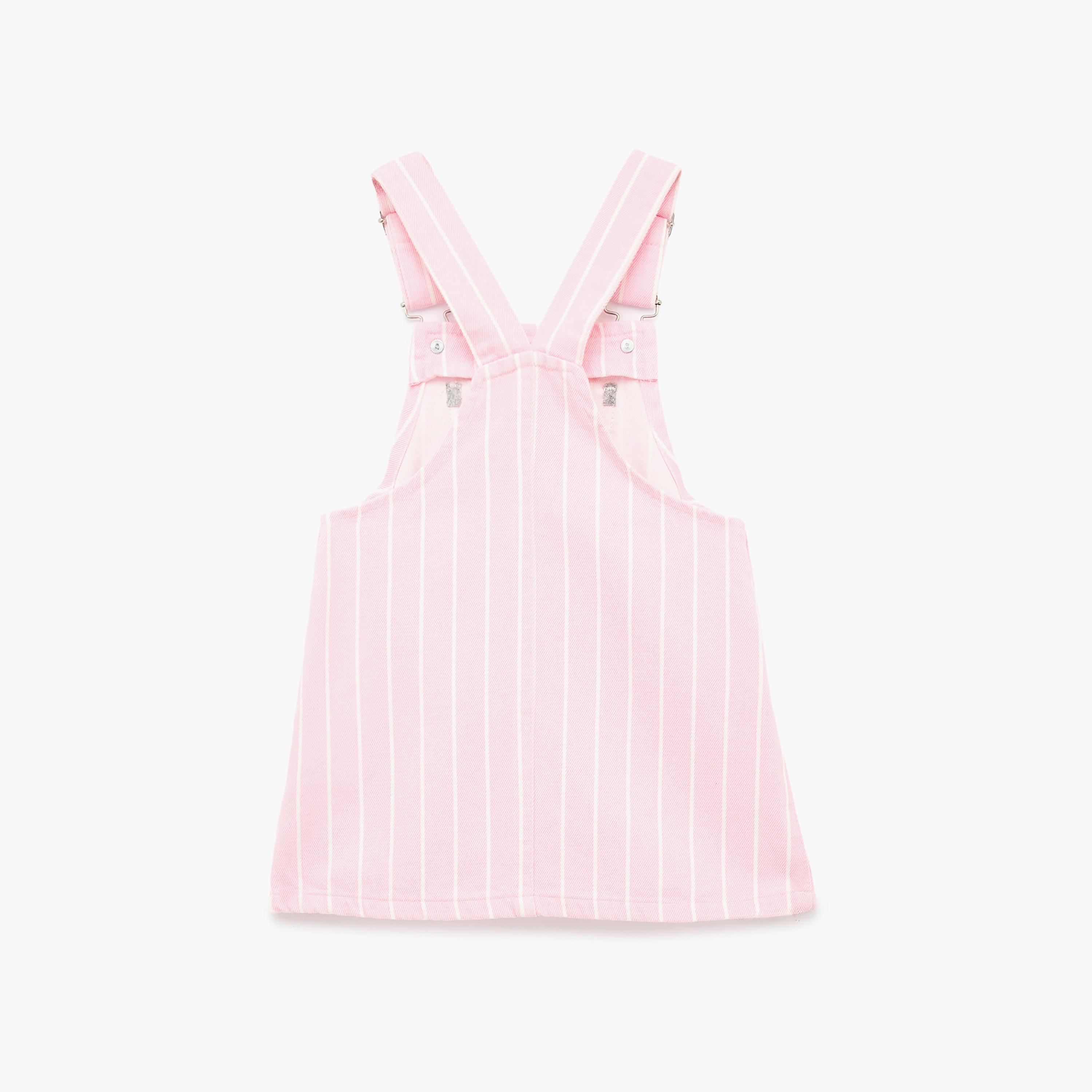 فستان جينز بحمالات "سترابي" بدون أكمام من كوتون-girls-clothing-dressesandjumpsuits-image-2