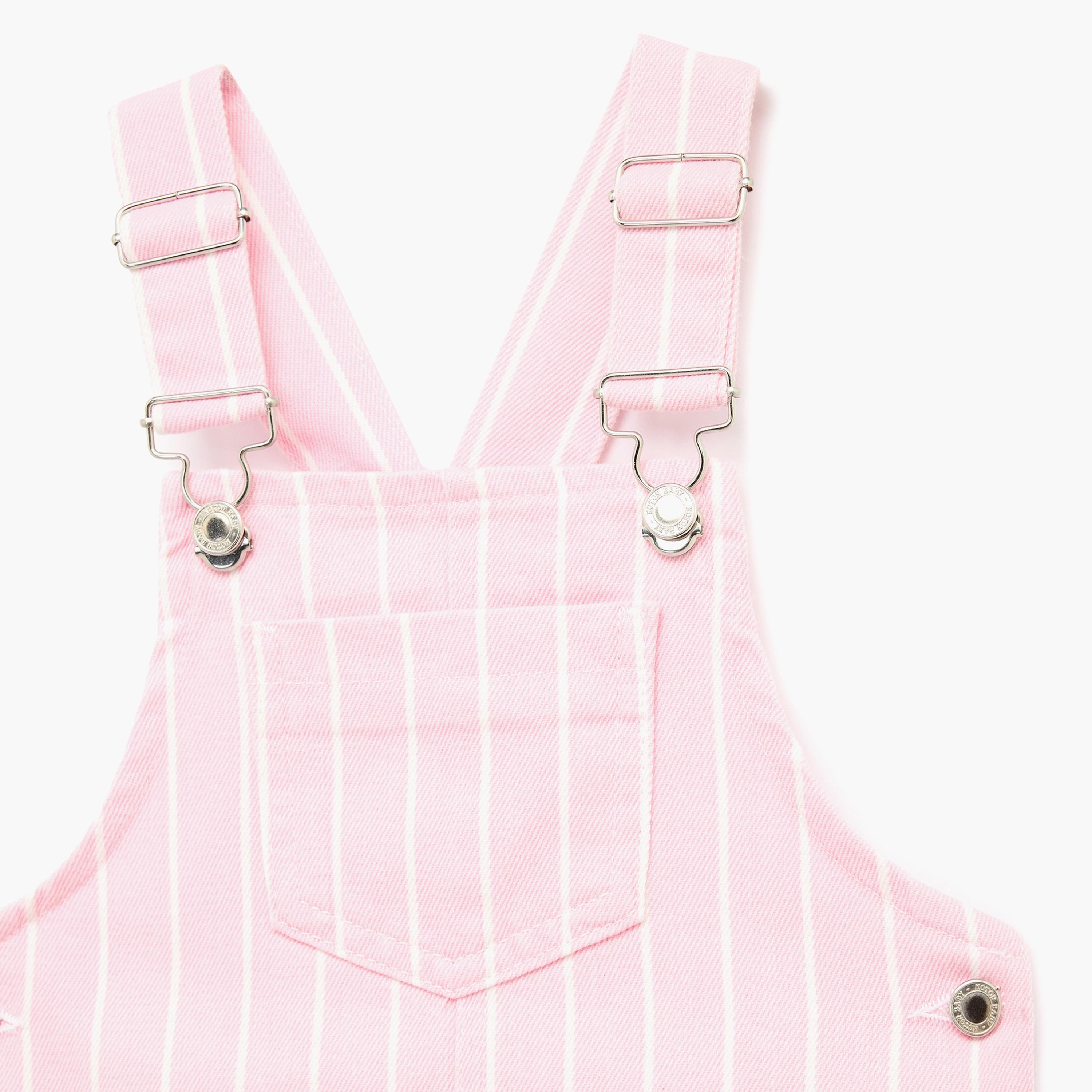 فستان جينز بحمالات "سترابي" بدون أكمام من كوتون-girls-clothing-dressesandjumpsuits-image-3