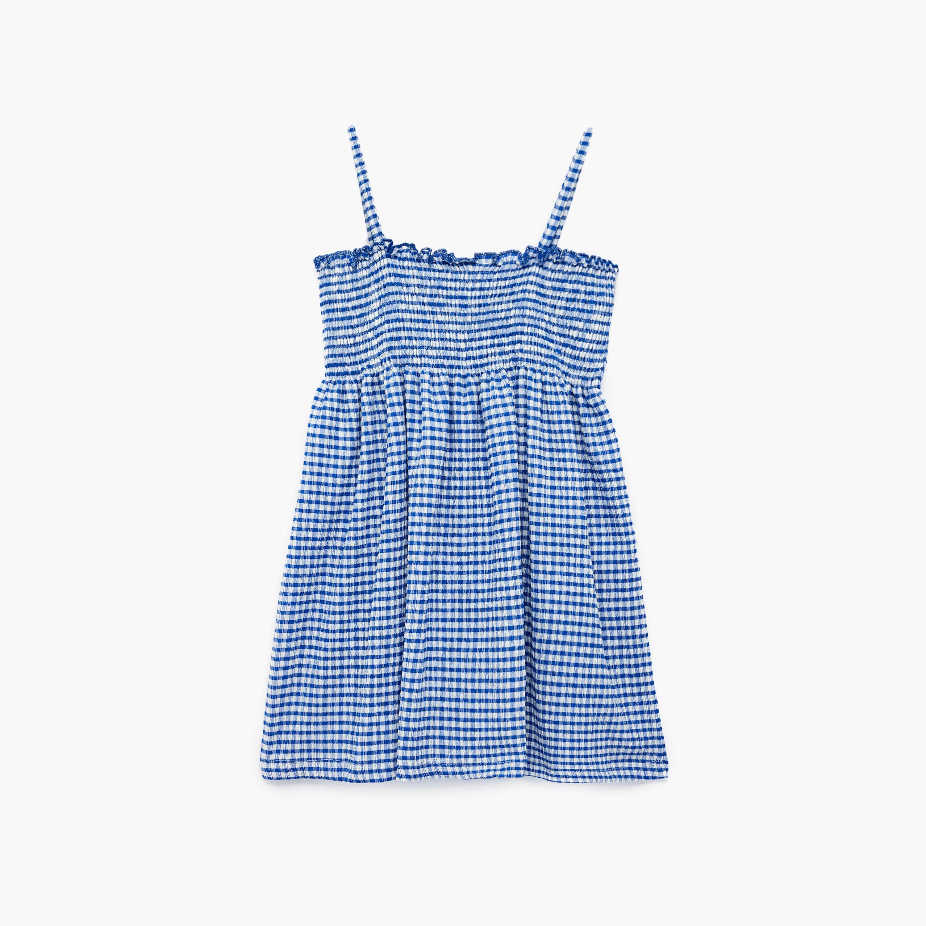 Koton Sleeveless Line Gingham Strap Dress-girls-clothing-dressesandjumpsuits-image-1