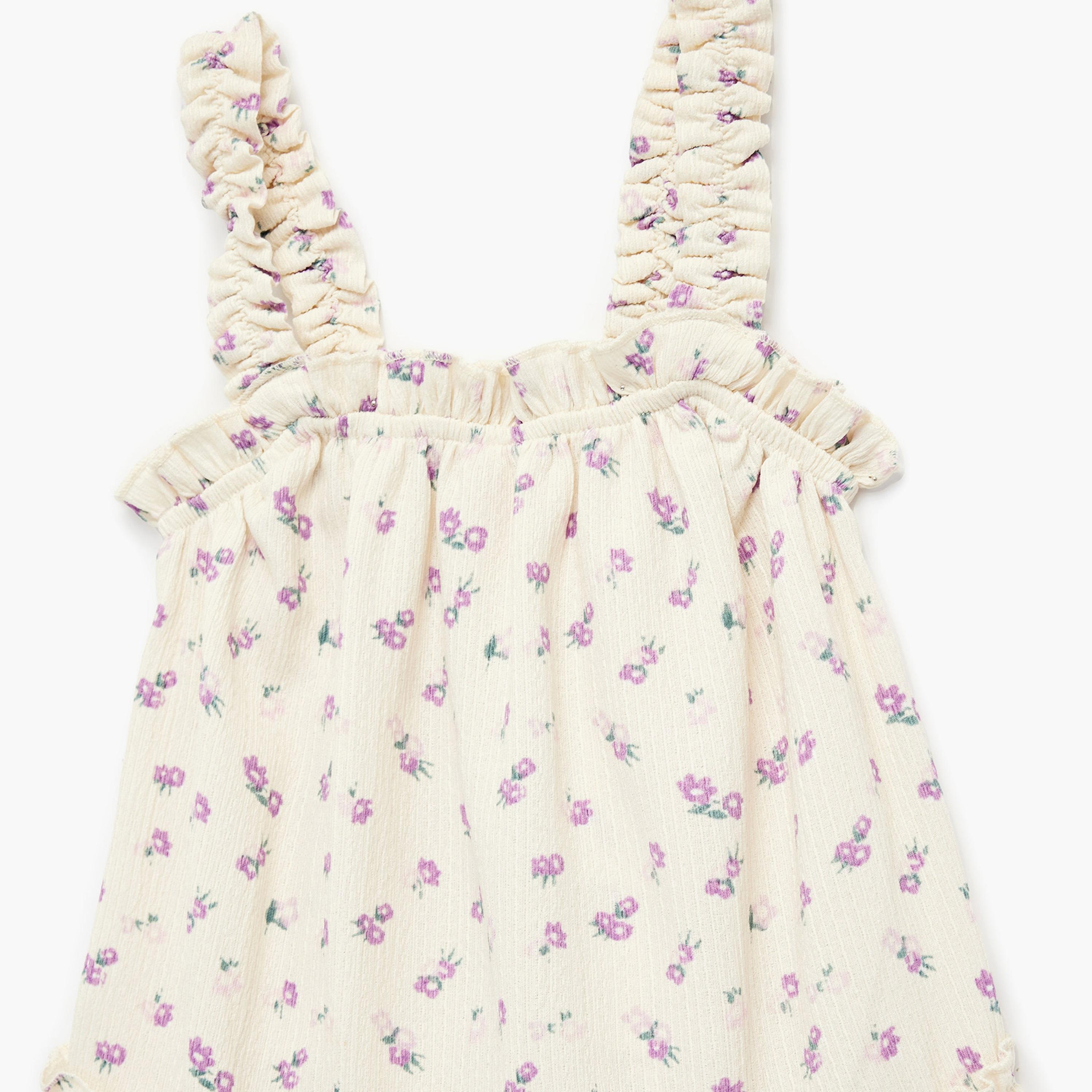 Koton Sleeveless Floral Strappy Dress-girls-clothing-dressesandjumpsuits-image-3