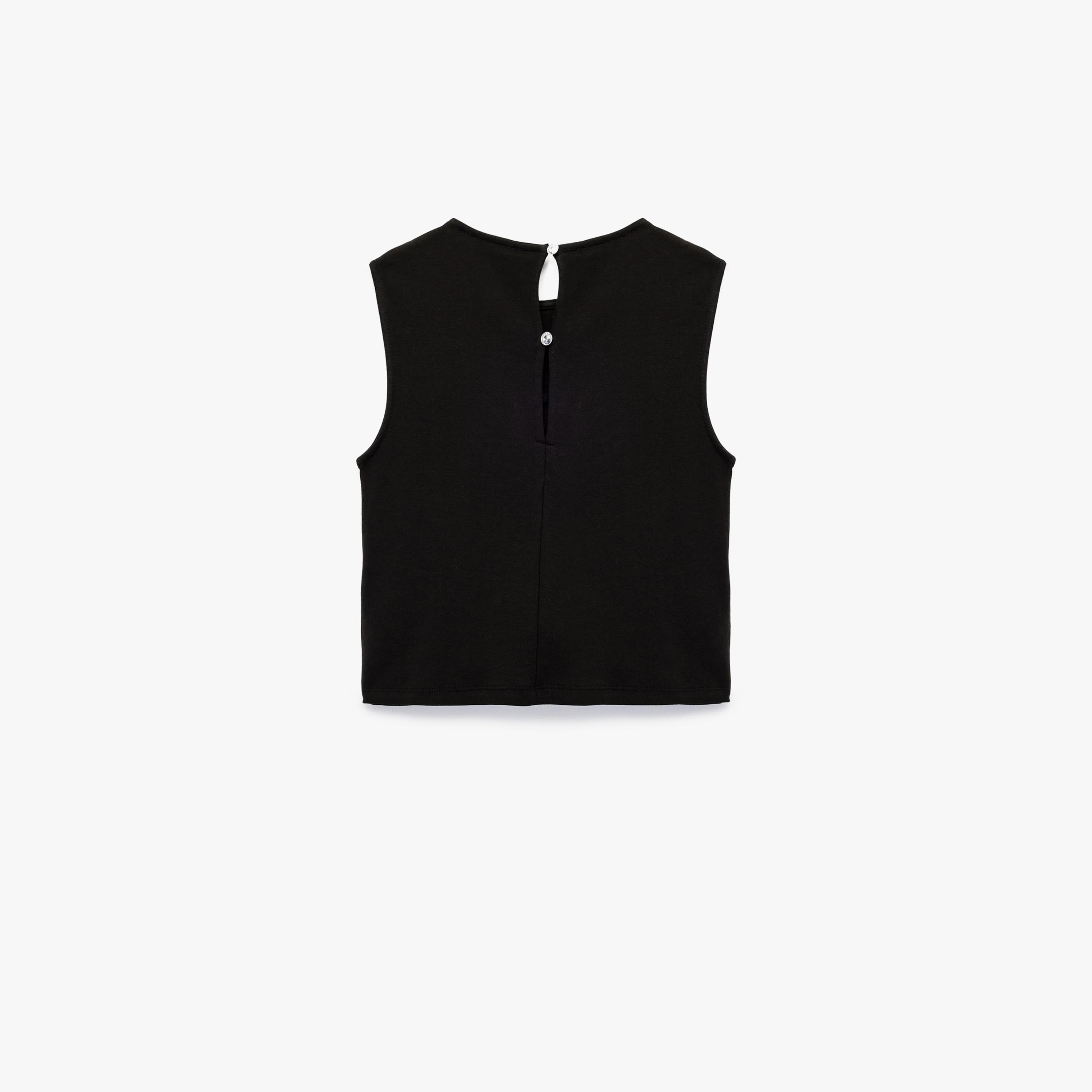 بلوزة نسائية من القطن بتفاصيل كريستال بلون أسود من كوتون-women-clothing-shirtsandblouses-blouses-image-4