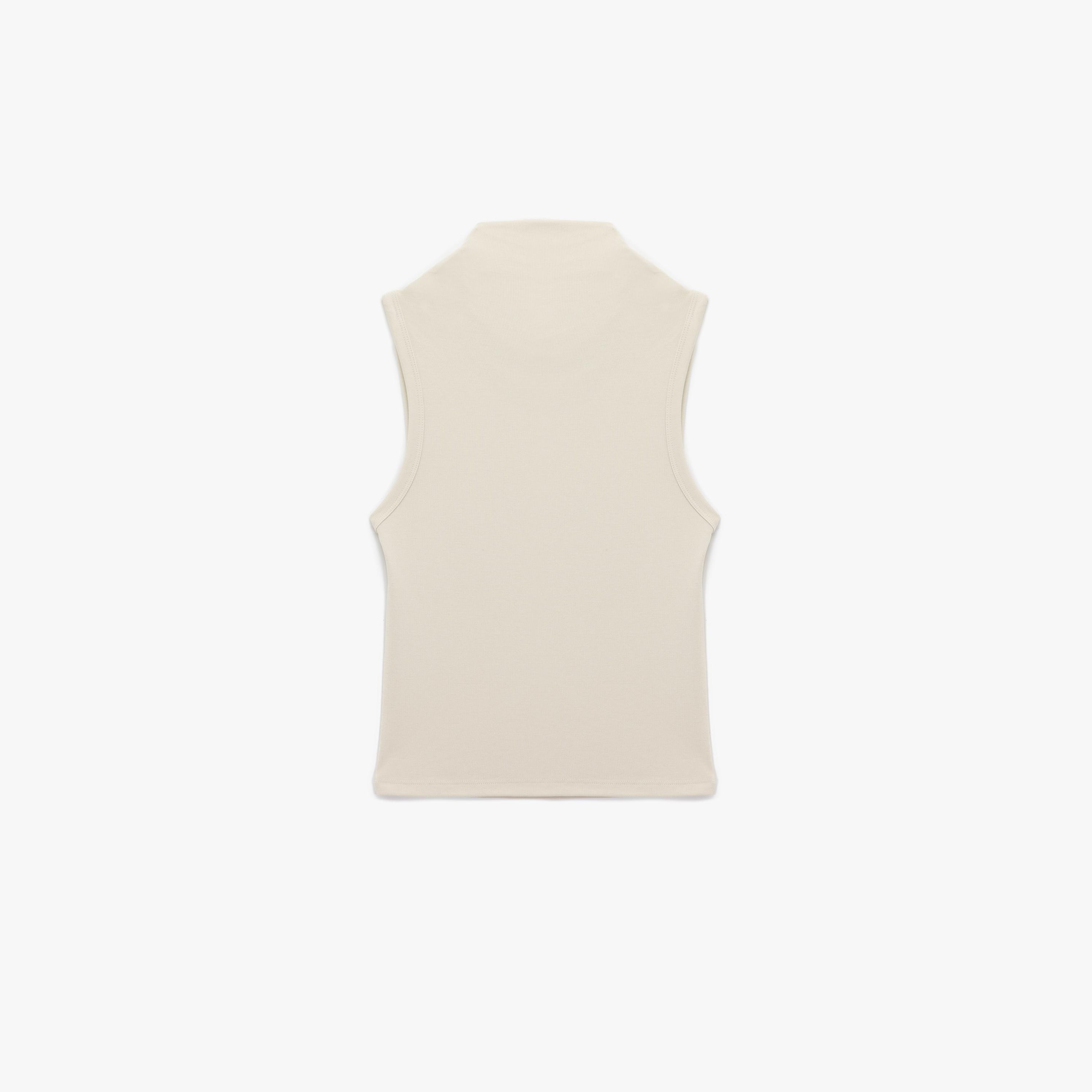 بلوزة نسائية مودال بياقة هيكلية بلون بيج من كوتون-women-clothing-shirtsandblouses-blouses-image-1