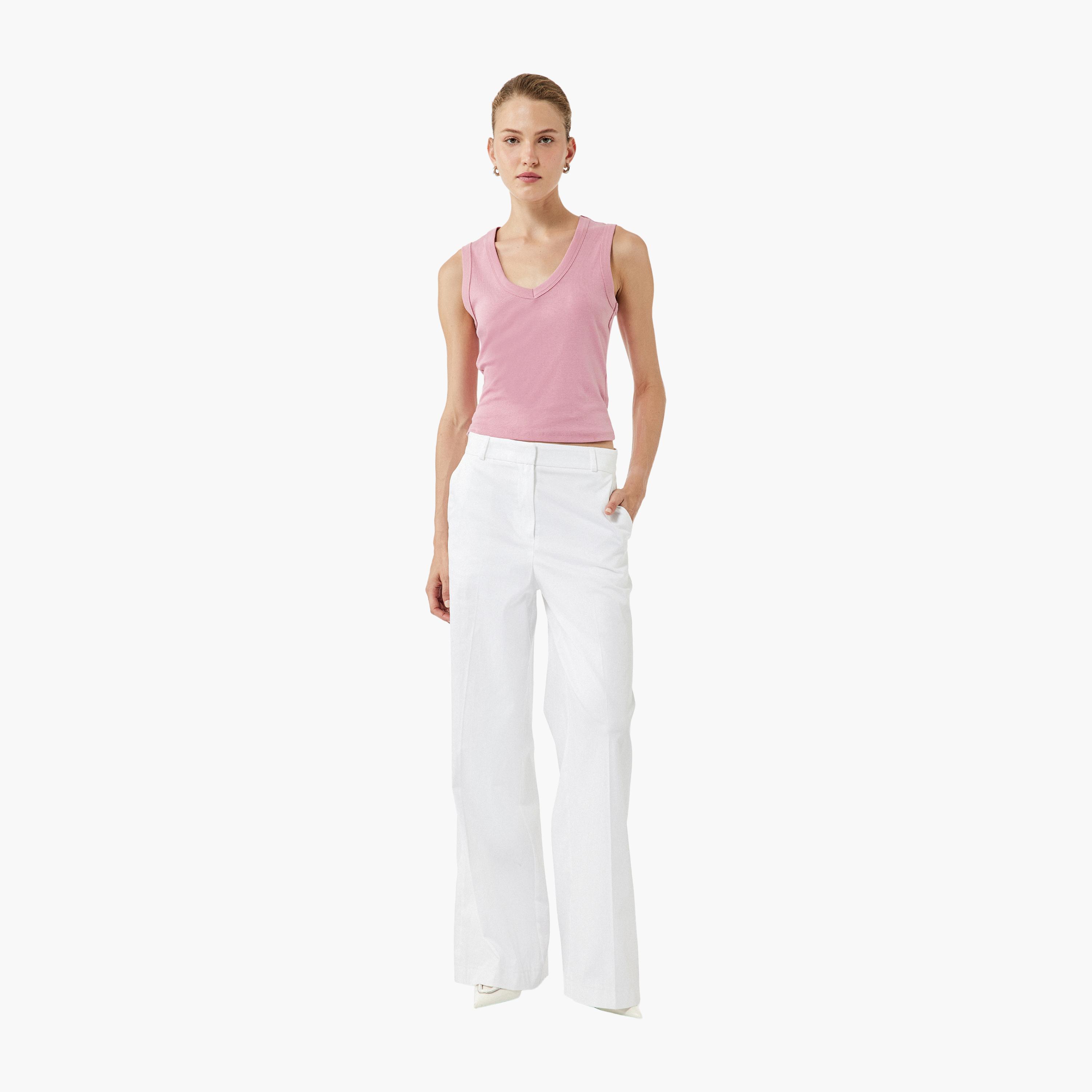 KOTON Pink Cotton Women's Tank Top-women-clothing-shirtsandblouses-blouses-image-2