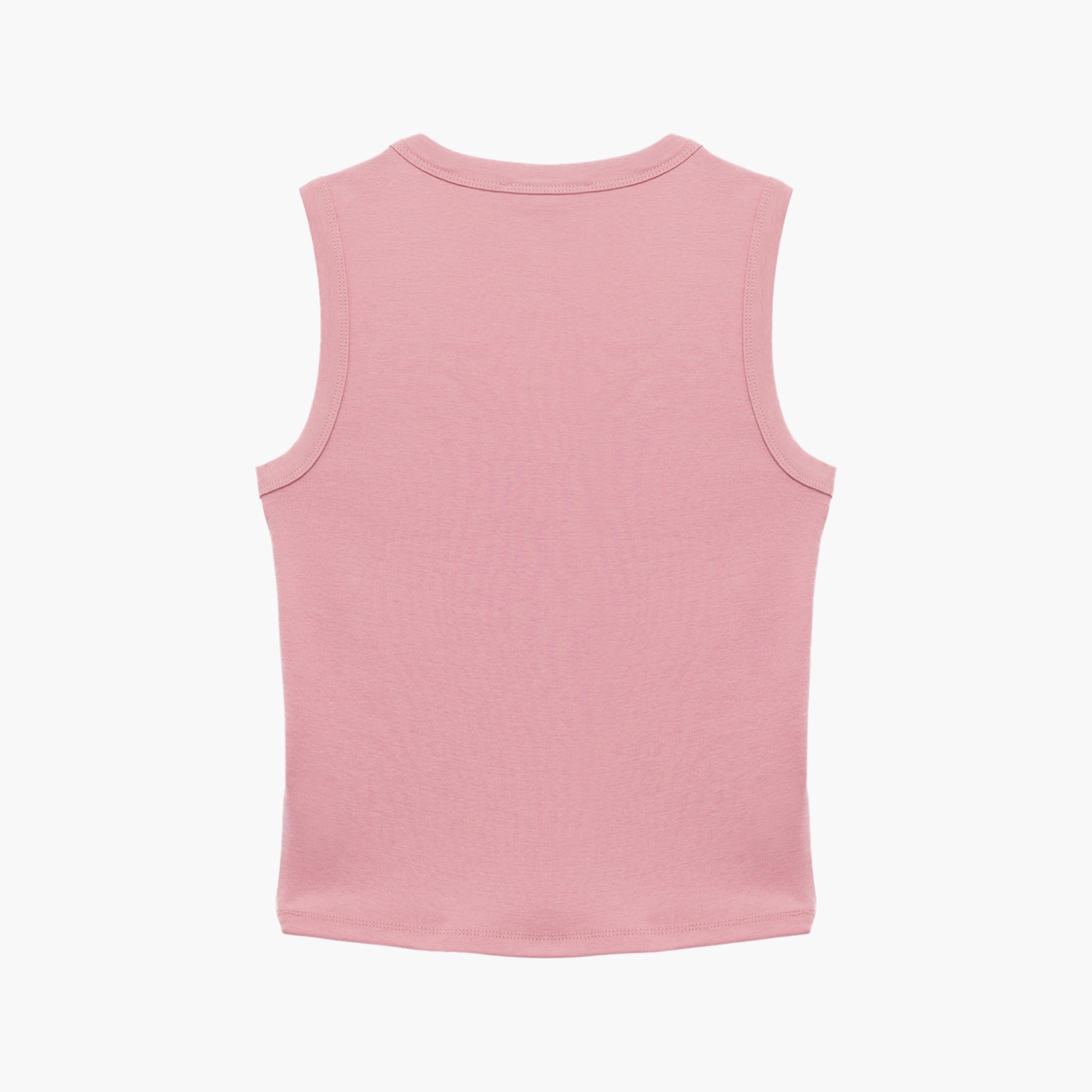 KOTON Pink Cotton Women's Tank Top-women-clothing-shirtsandblouses-blouses-image-4