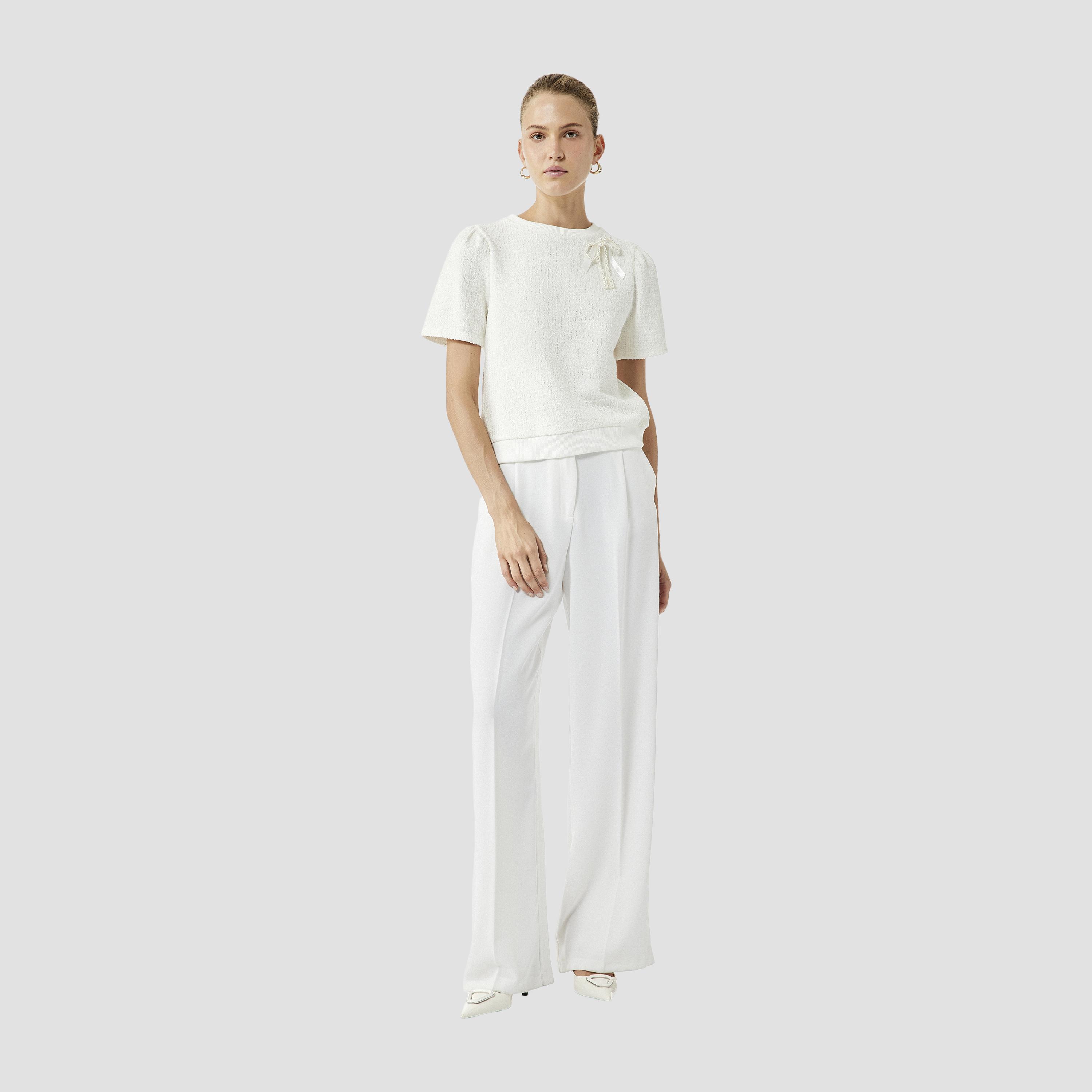 KOTON White Bow Detailed Women's Top-women-clothing-shirtsandblouses-blouses-image-2