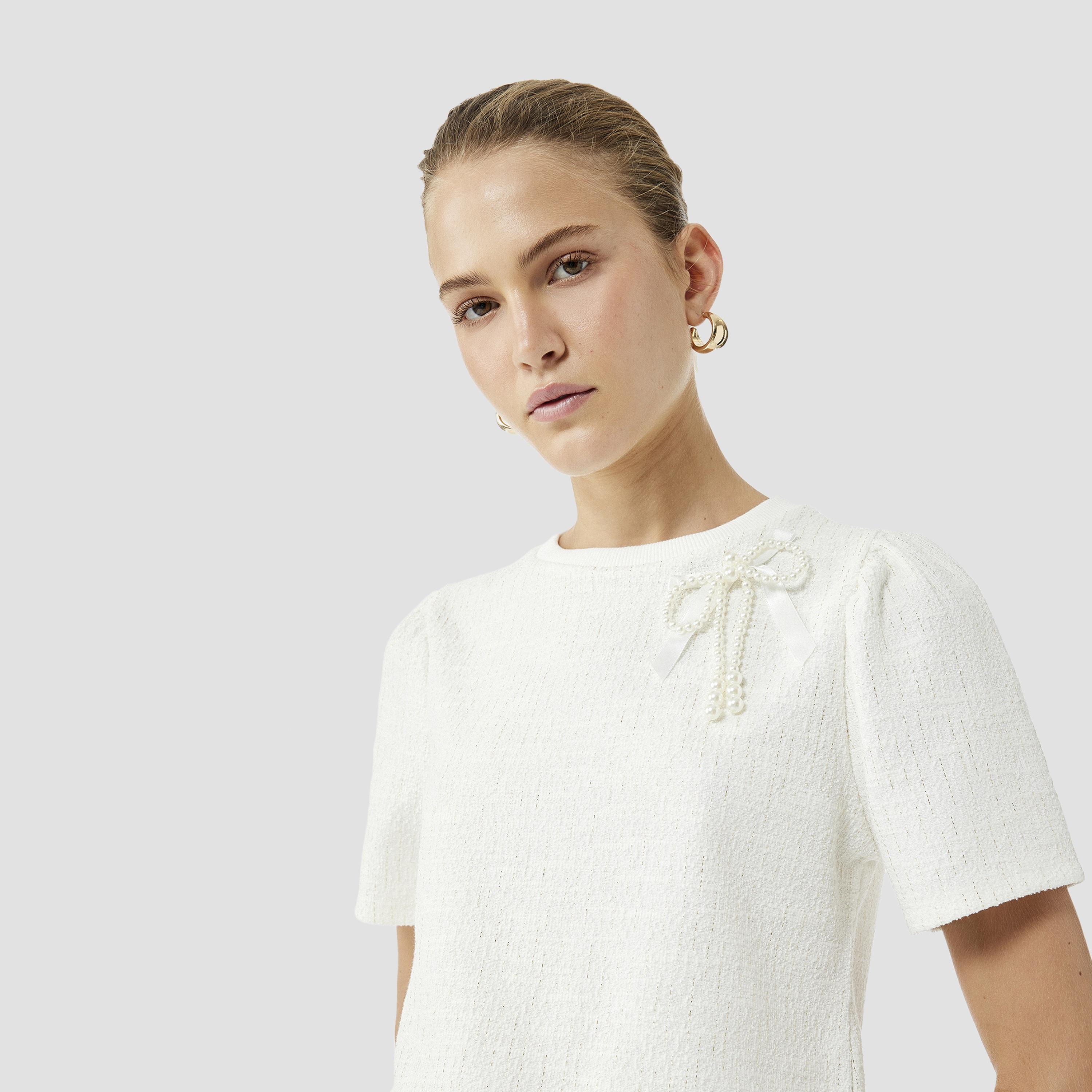 KOTON White Bow Detailed Women's Top-women-clothing-shirtsandblouses-blouses-image-3